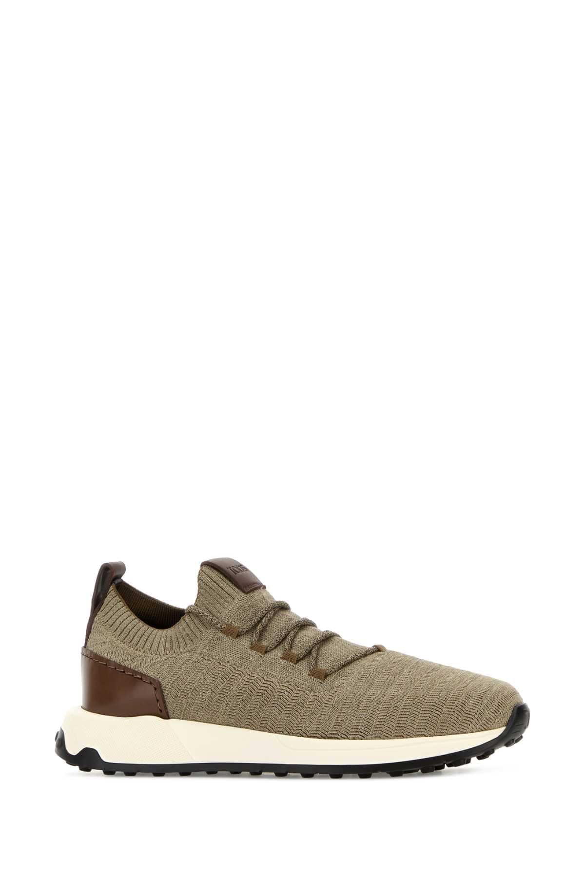 Tod's Men Cappuccino Fabric Sneakers TOD'S