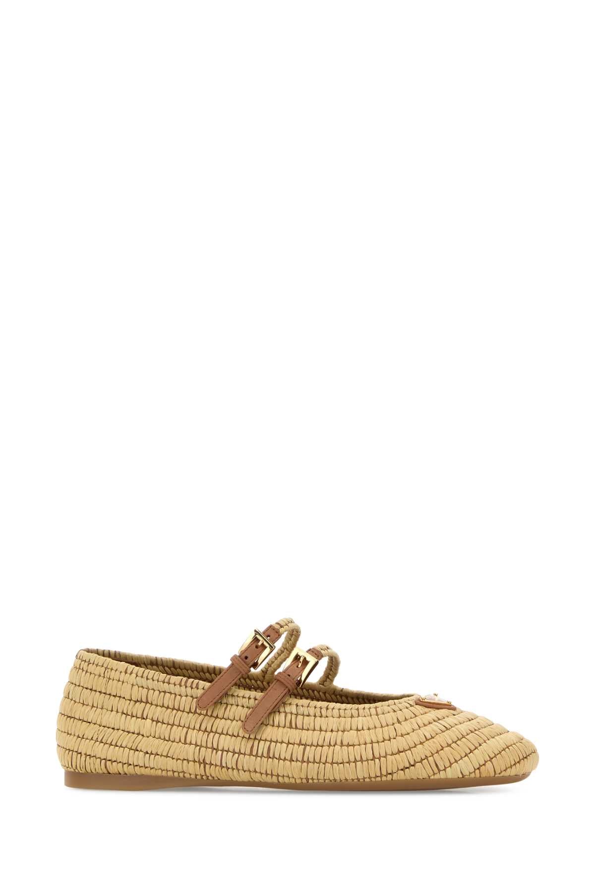 Prada Women Raffia Ballerinas PRADA
