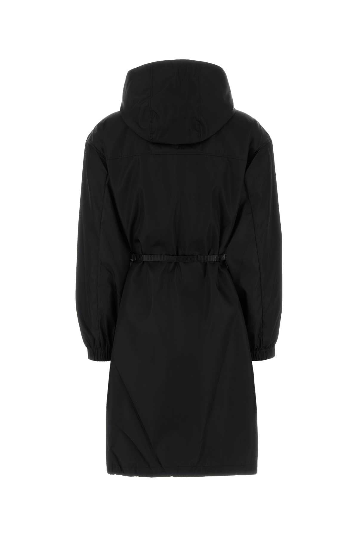 Prada Women Black Re-Nylon Raincoat PRADA