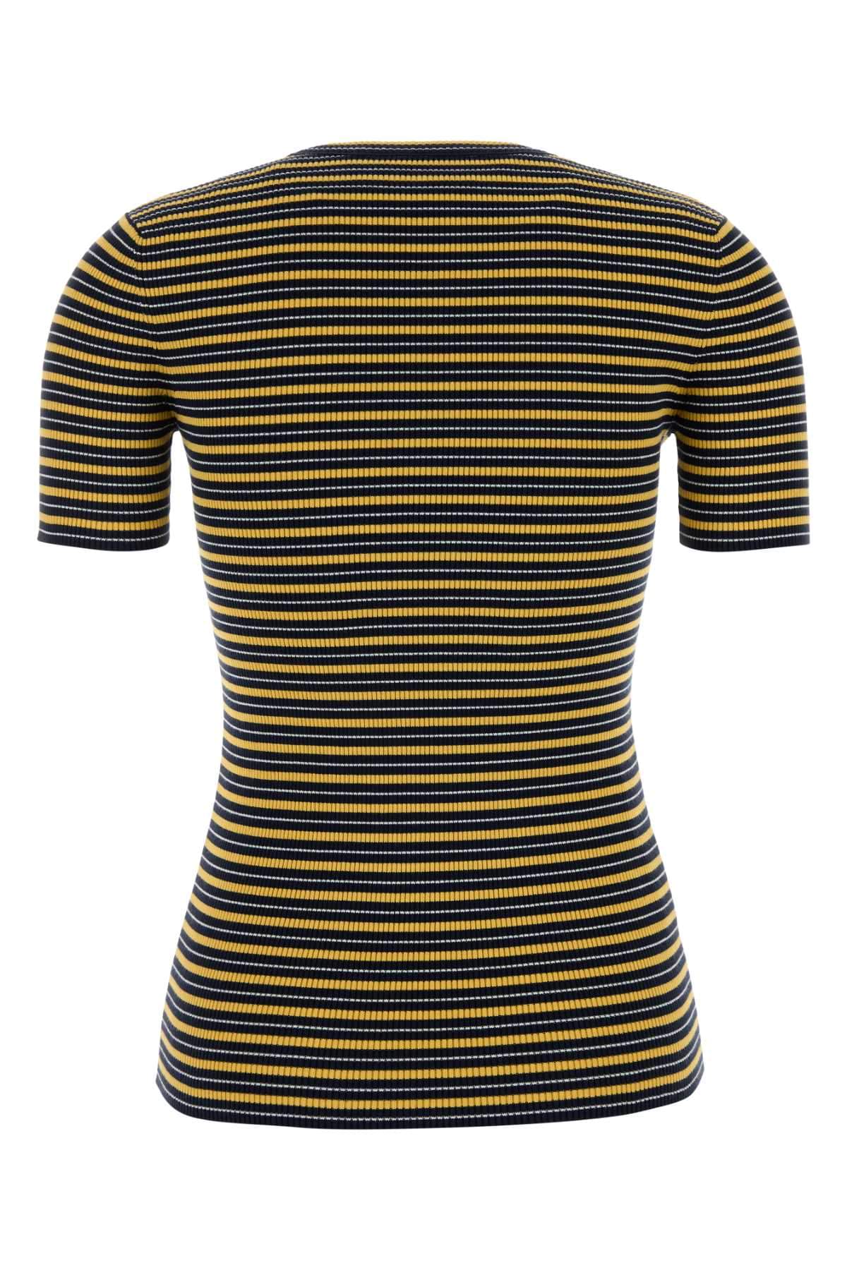 Prada Women Embroidered Stretch Cotton T-Shirt PRADA