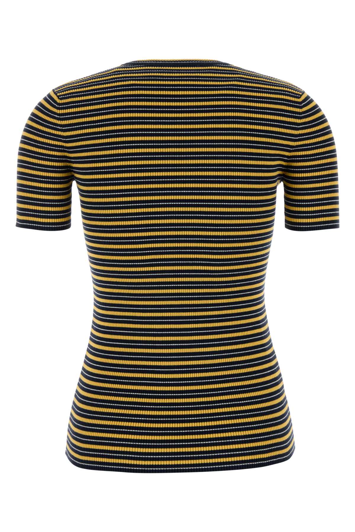 Prada Women Embroidered Stretch Cotton T-Shirt PRADA
