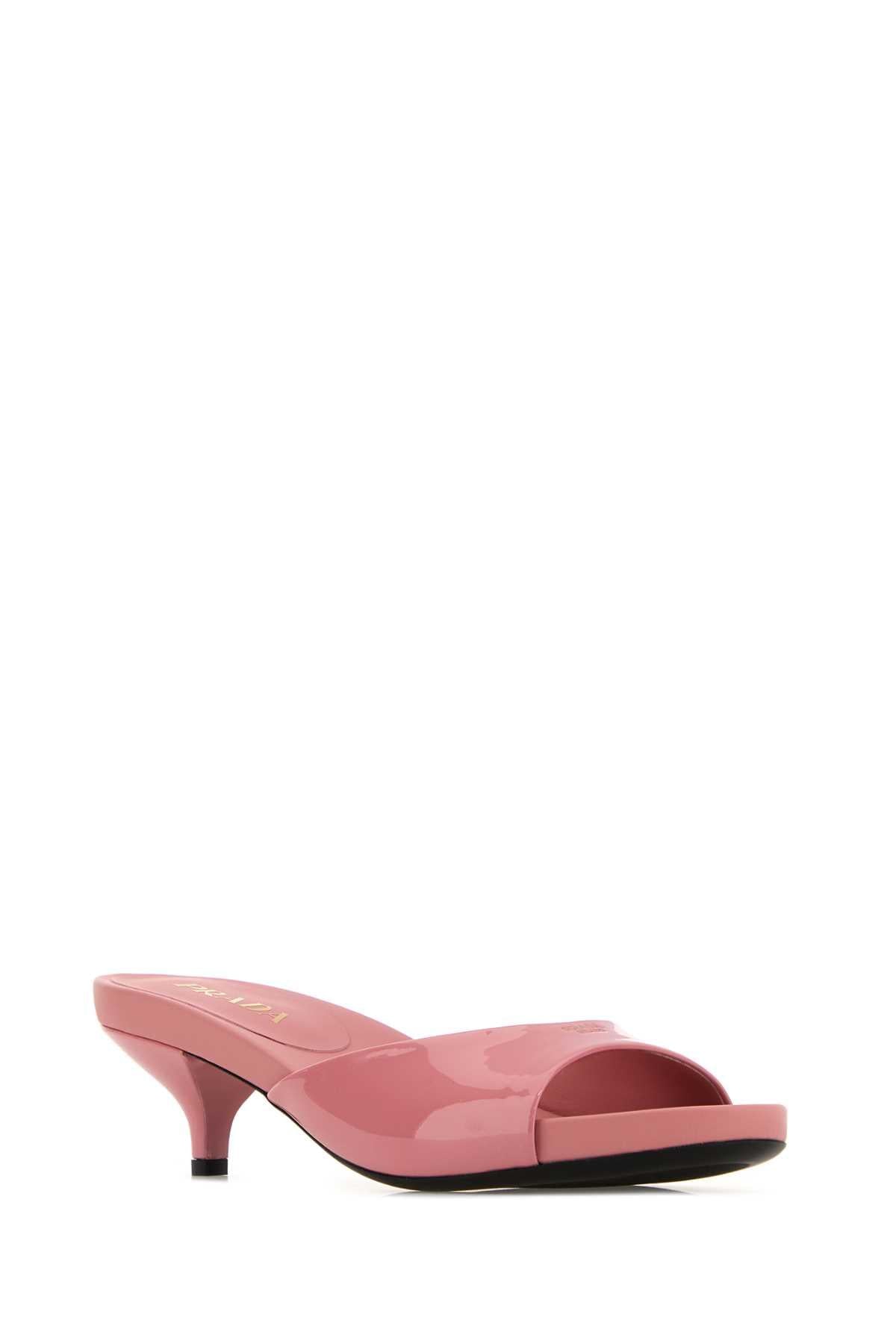 Prada Women Pink Leather Mules PRADA