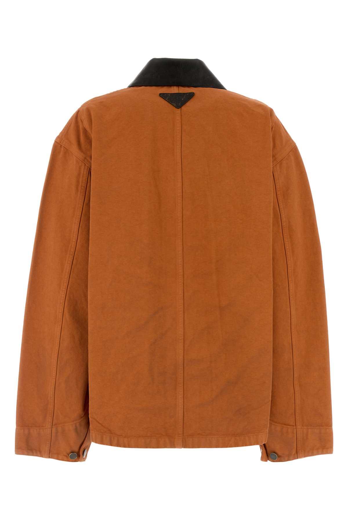 Prada Women Orange Denim Jacket PRADA