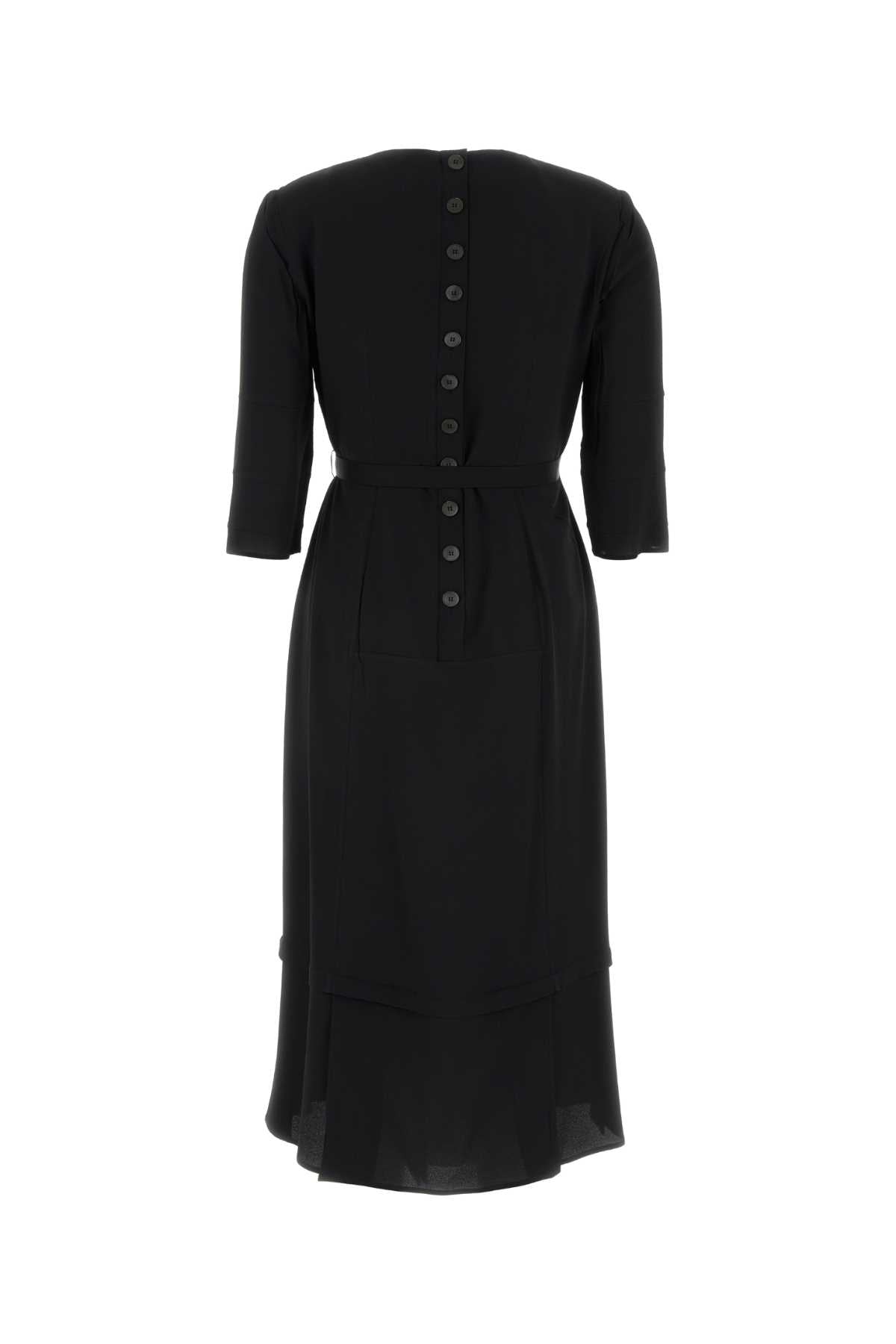 Prada Women Black Acetate Blend Dress PRADA