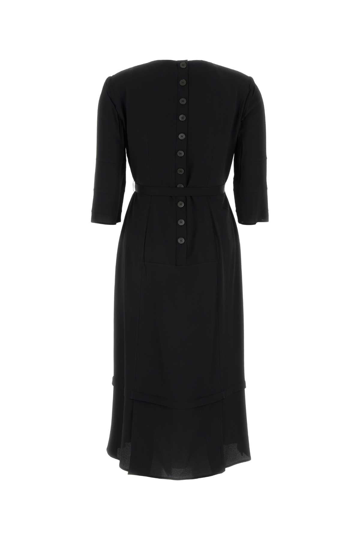 Prada Women Black Acetate Blend Dress PRADA