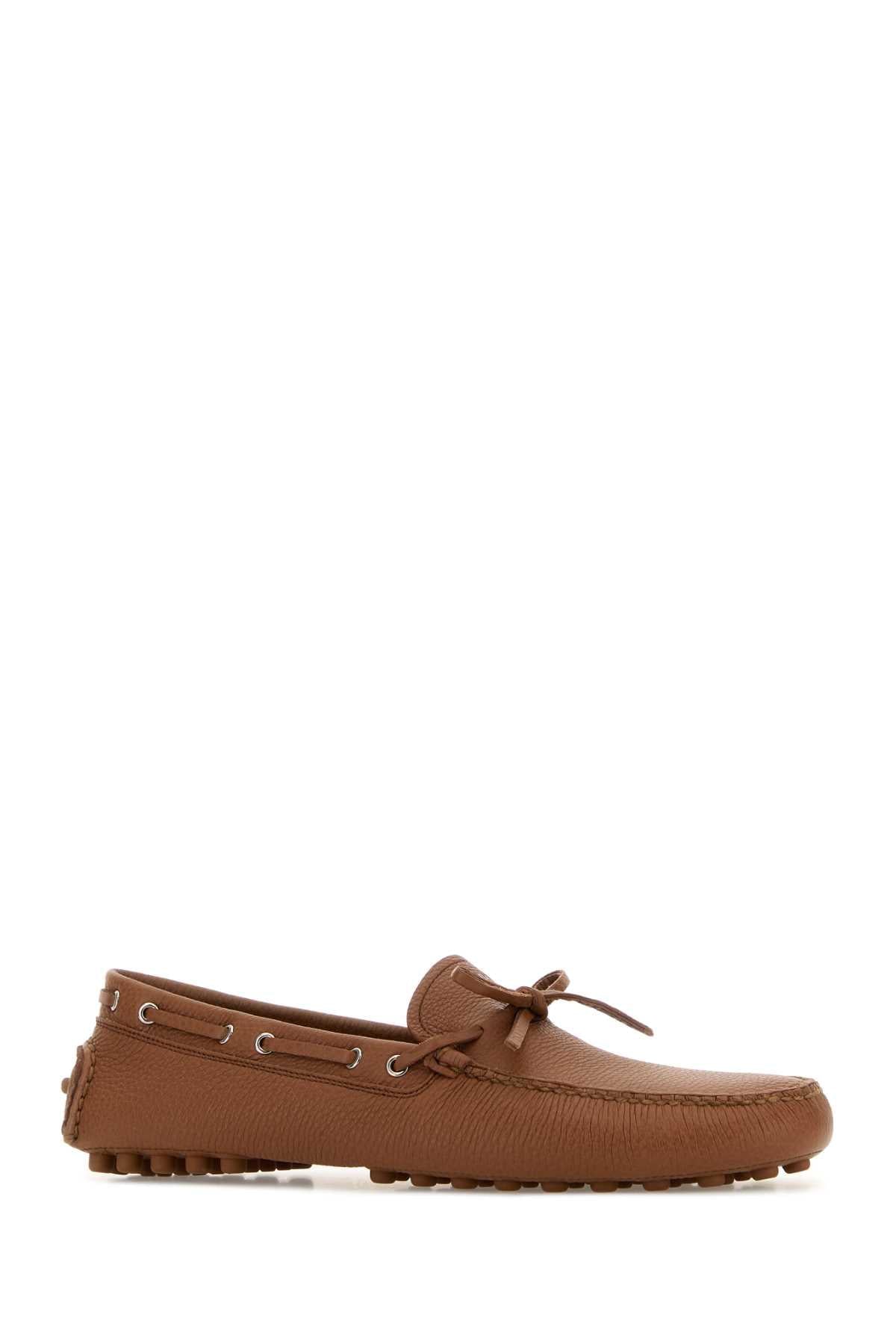 Prada Men Caramel Leather Loafers PRADA