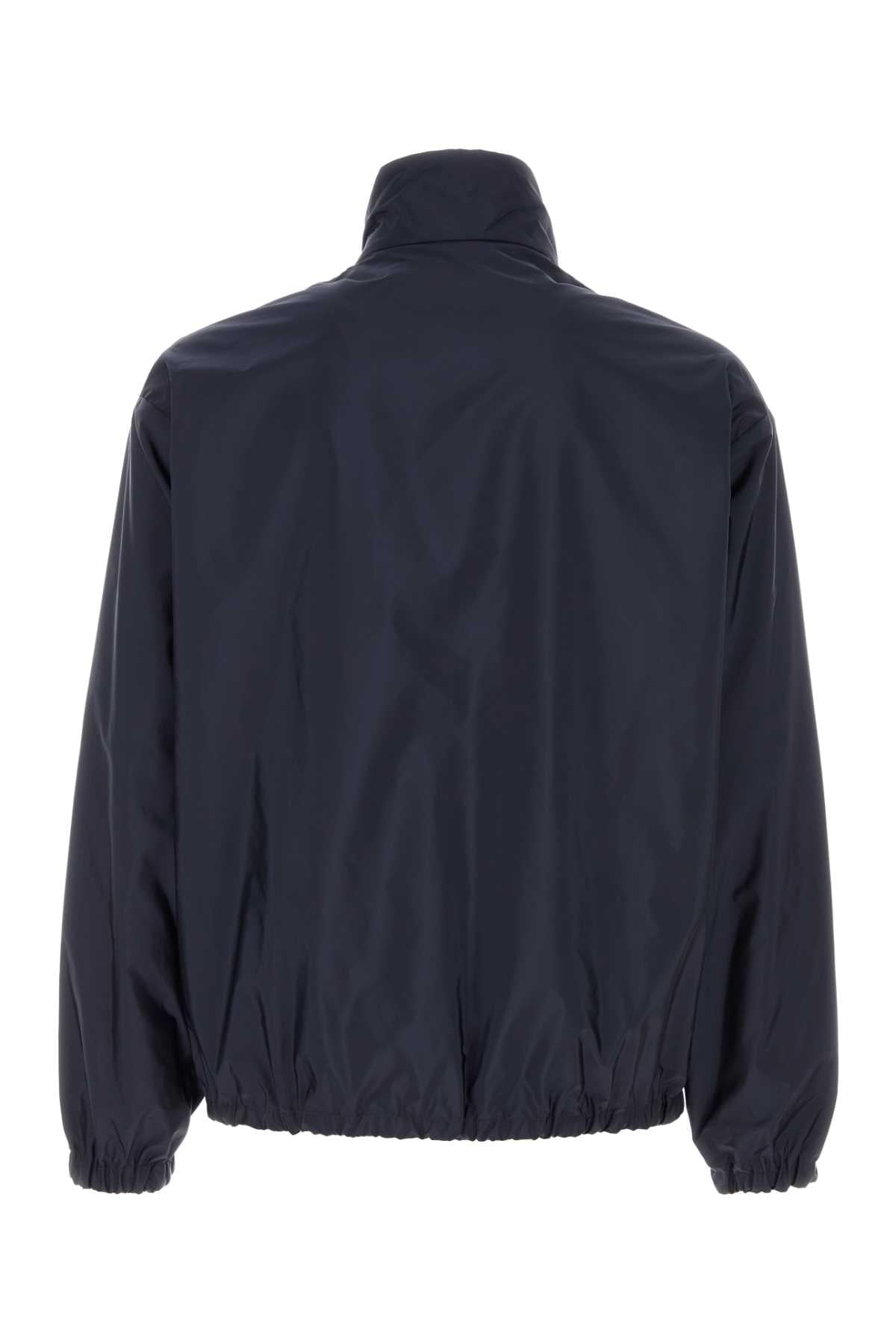 Prada Men Navy Blue Re-Nylon Reversible Jacket PRADA