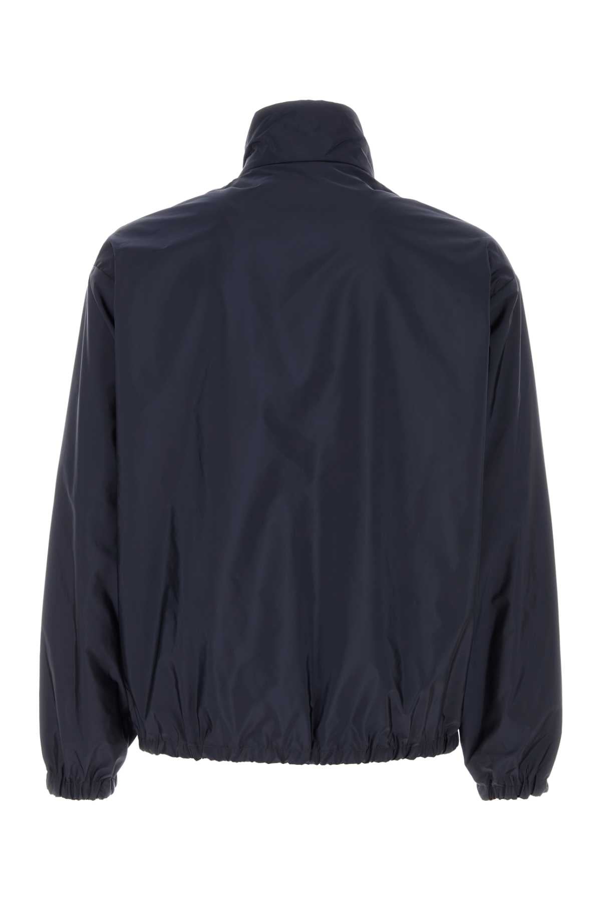 Prada Men Navy Blue Re-Nylon Reversible Jacket PRADA