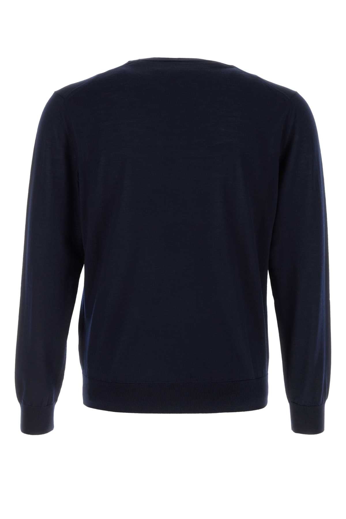 Prada Men Midnight Blue Wool Sweater PRADA
