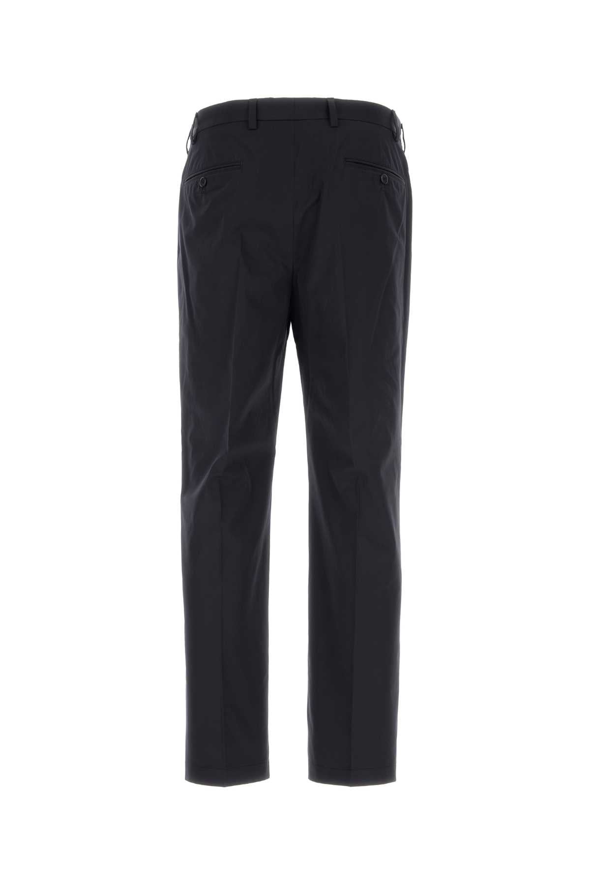 Prada Men Navy Blue Poplin Pant PRADA