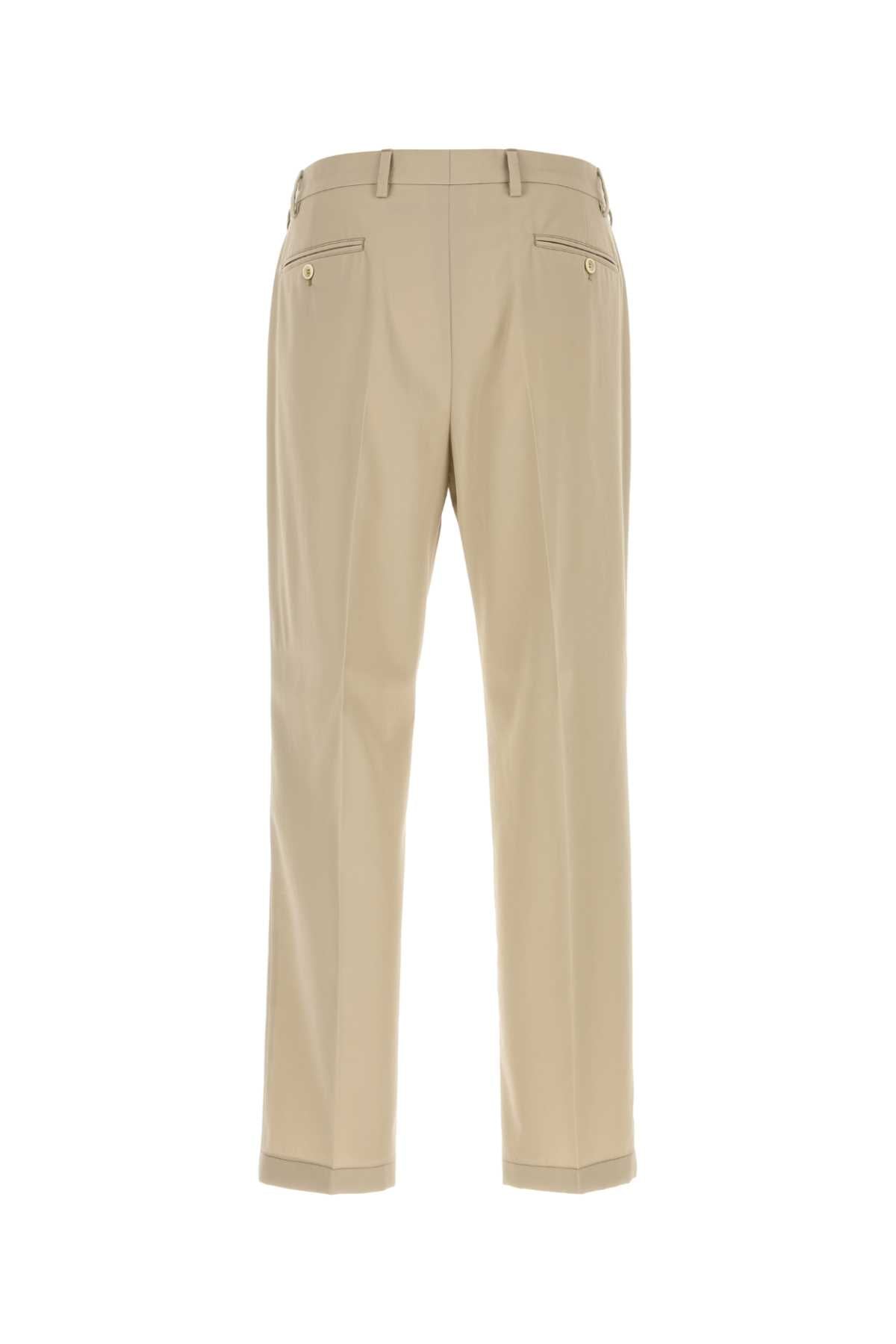 Prada Men Sand Cotton Pant PRADA