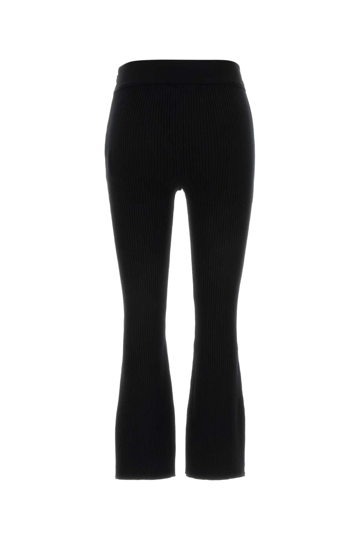 Courreges Women Black Knit Capri Pant COURREGES