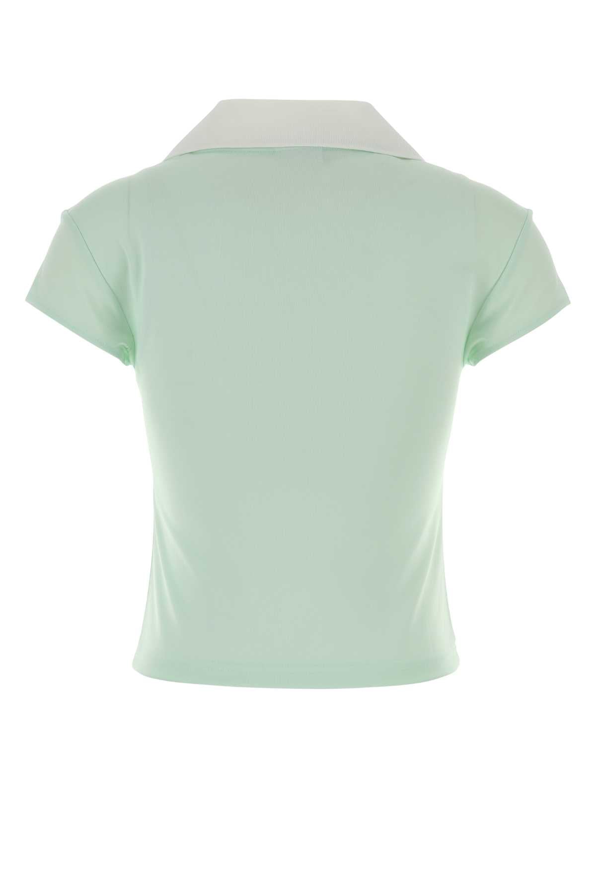 Courreges Women Mint Green Polyester Polo Shirt COURREGES