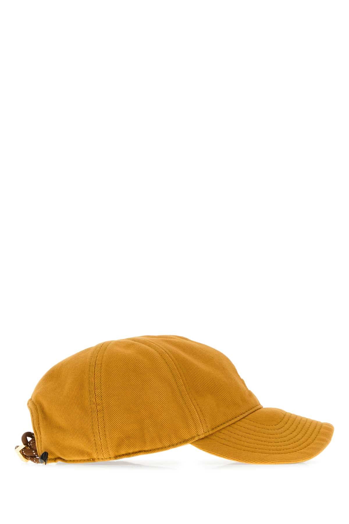 Miu Miu Women Mustard Cotton Baseball Cap MIU MIU