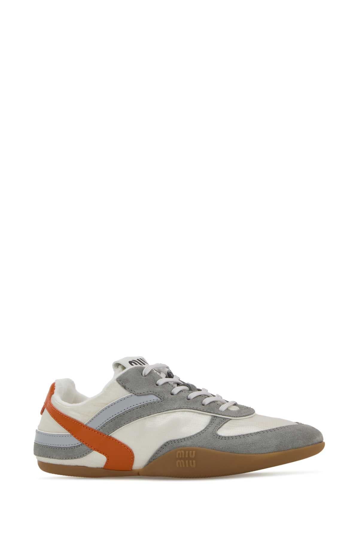 Miu Miu Women Multicolor Tech Fabric And Suede Gymnasium Sneakers MIU MIU