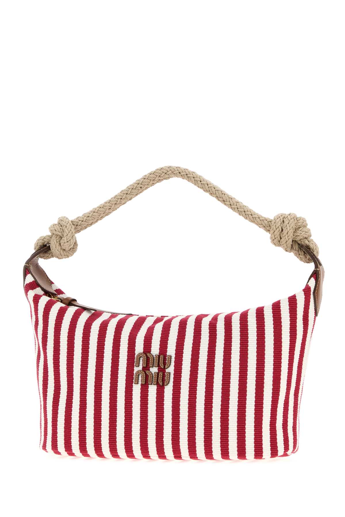 Miu Miu Women Embroidered Canvas Shopping Bag MIU MIU