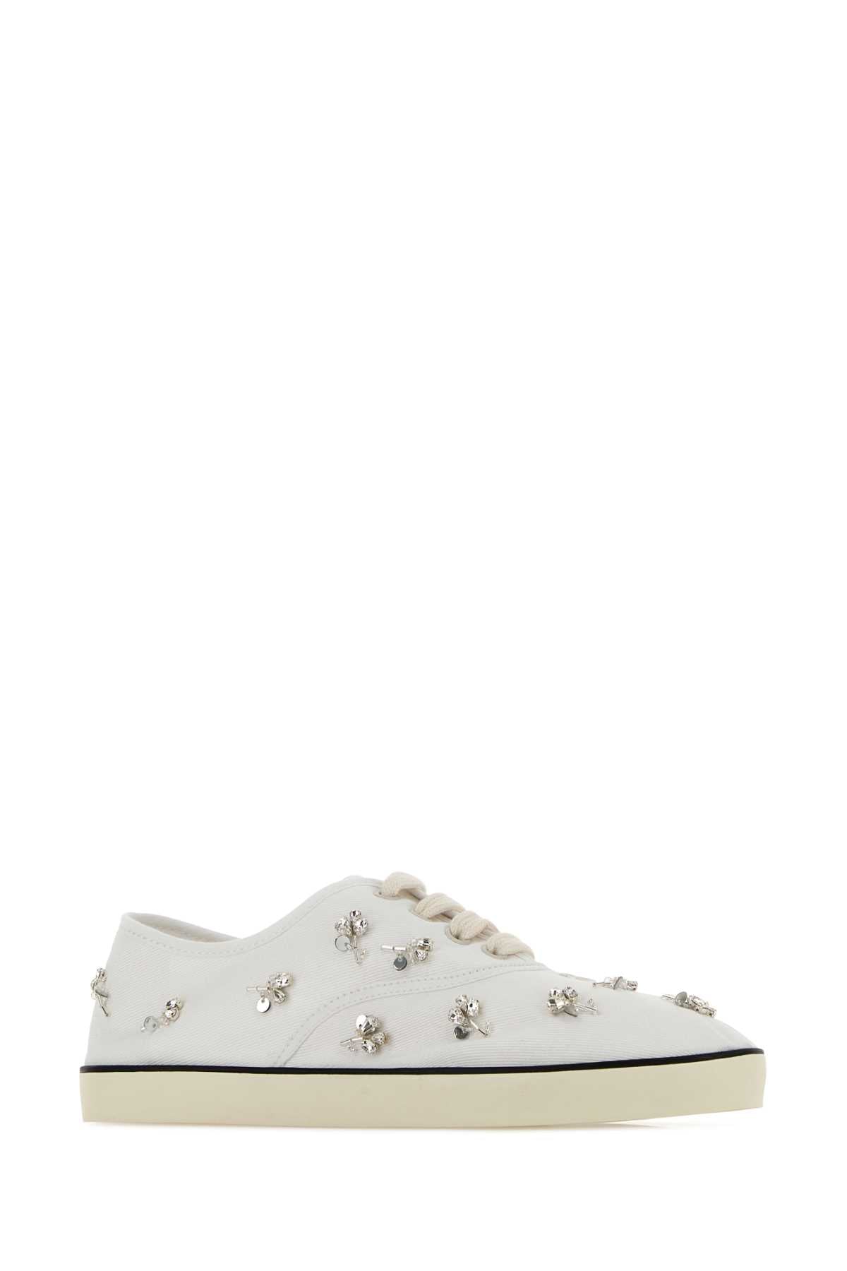 Miu Miu Women White Drill Sneakers MIU MIU