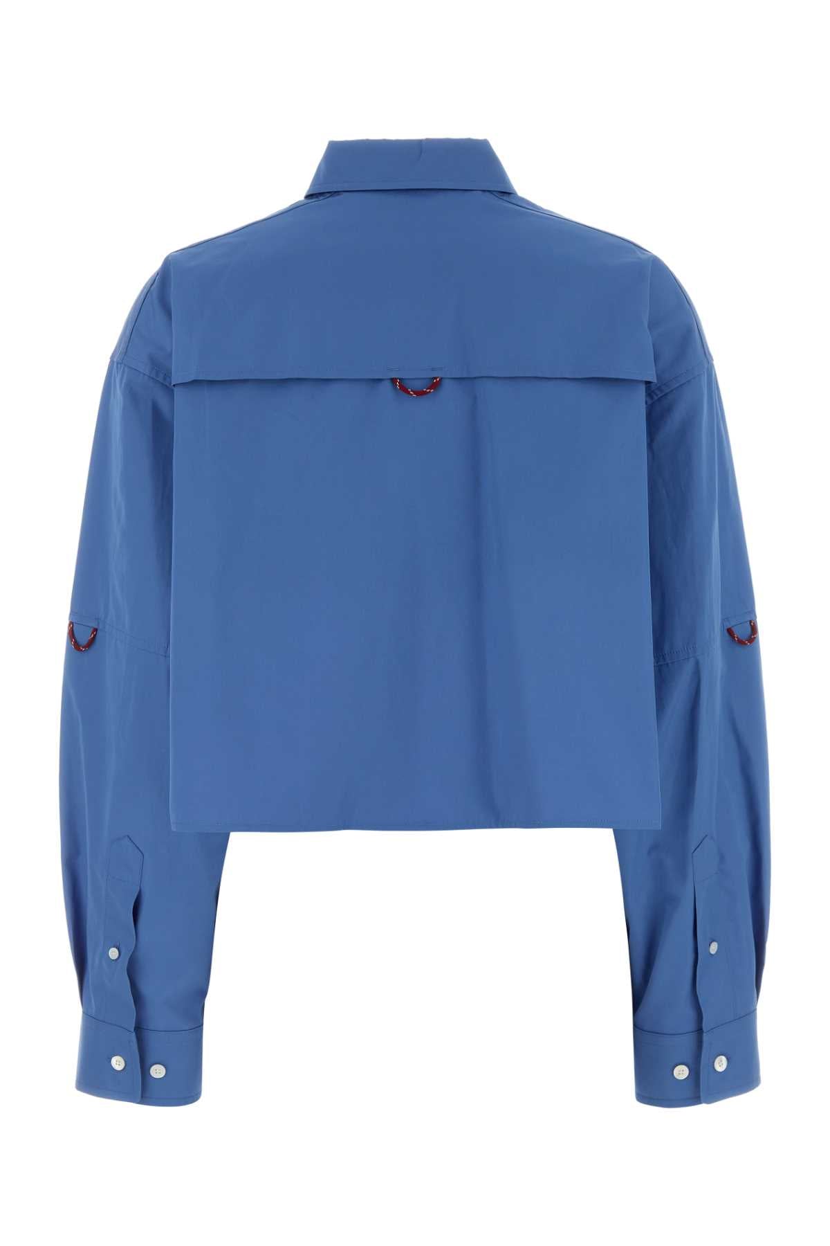 Miu Miu Women Cerulean Poplin Oversize Shirt MIU MIU