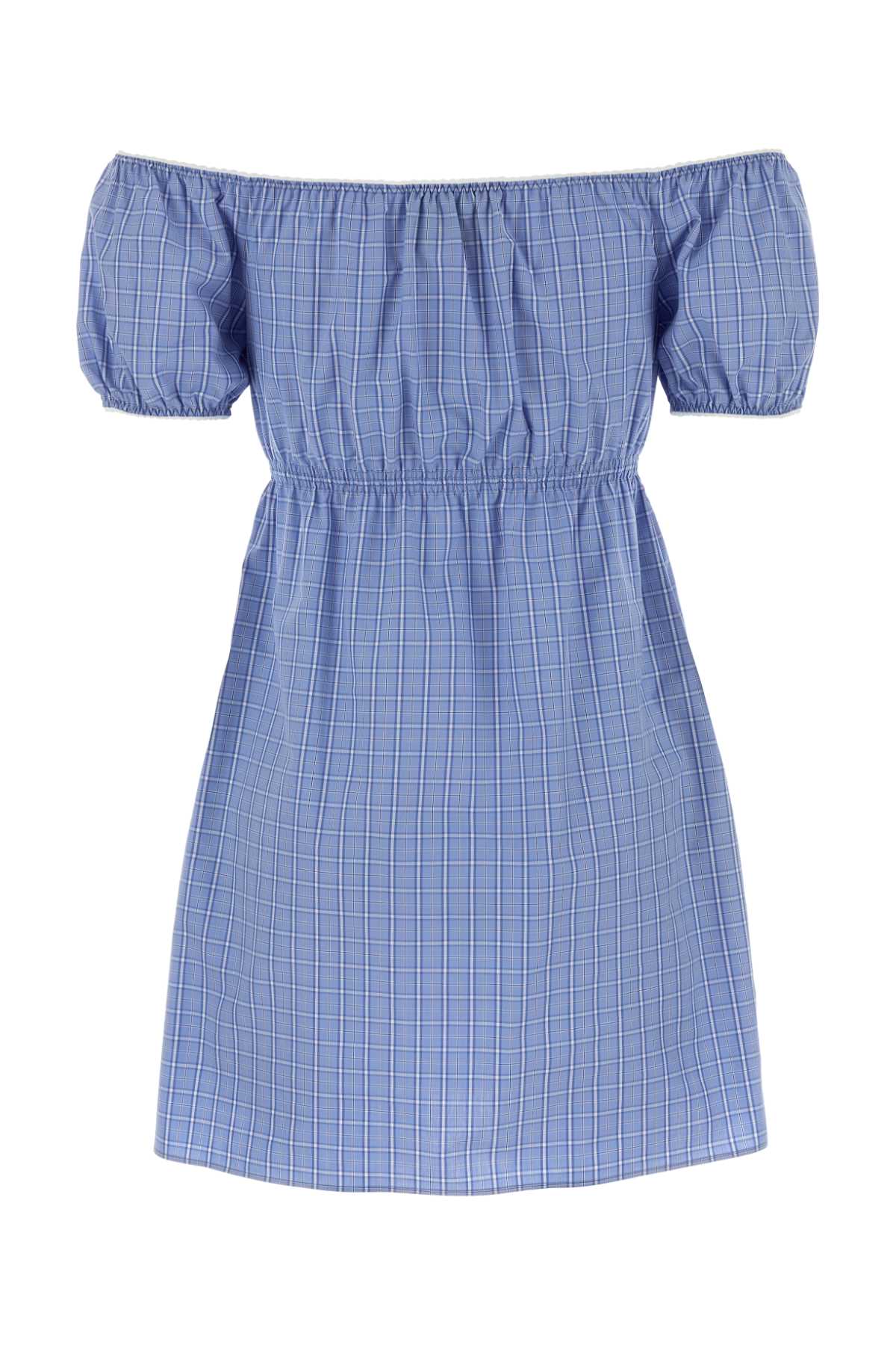 Miu Miu Women Embroidered Poplin Mini Dress MIU MIU