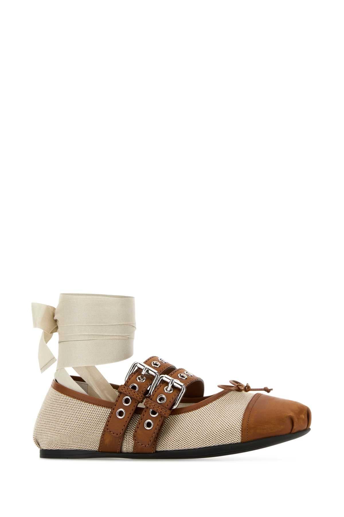 Miu Miu Women Two-Tone Canvas Ballerinas MIU MIU