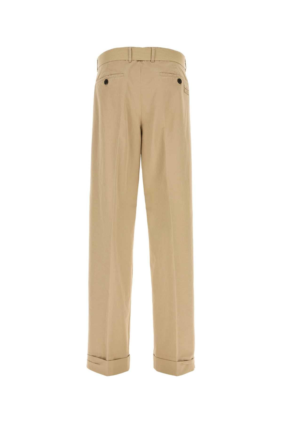 Miu Miu Women Beige Cotton Pant MIU MIU