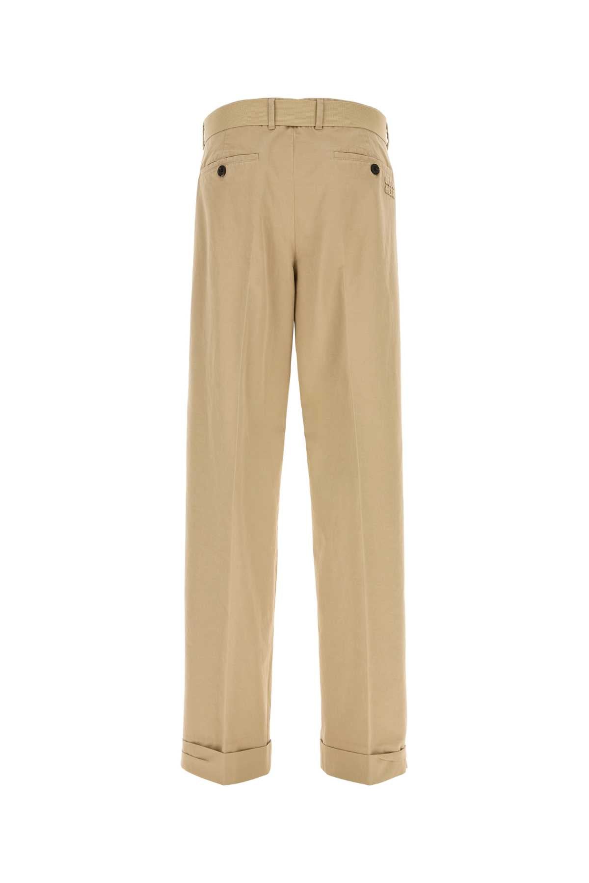 Miu Miu Women Beige Cotton Pant MIU MIU