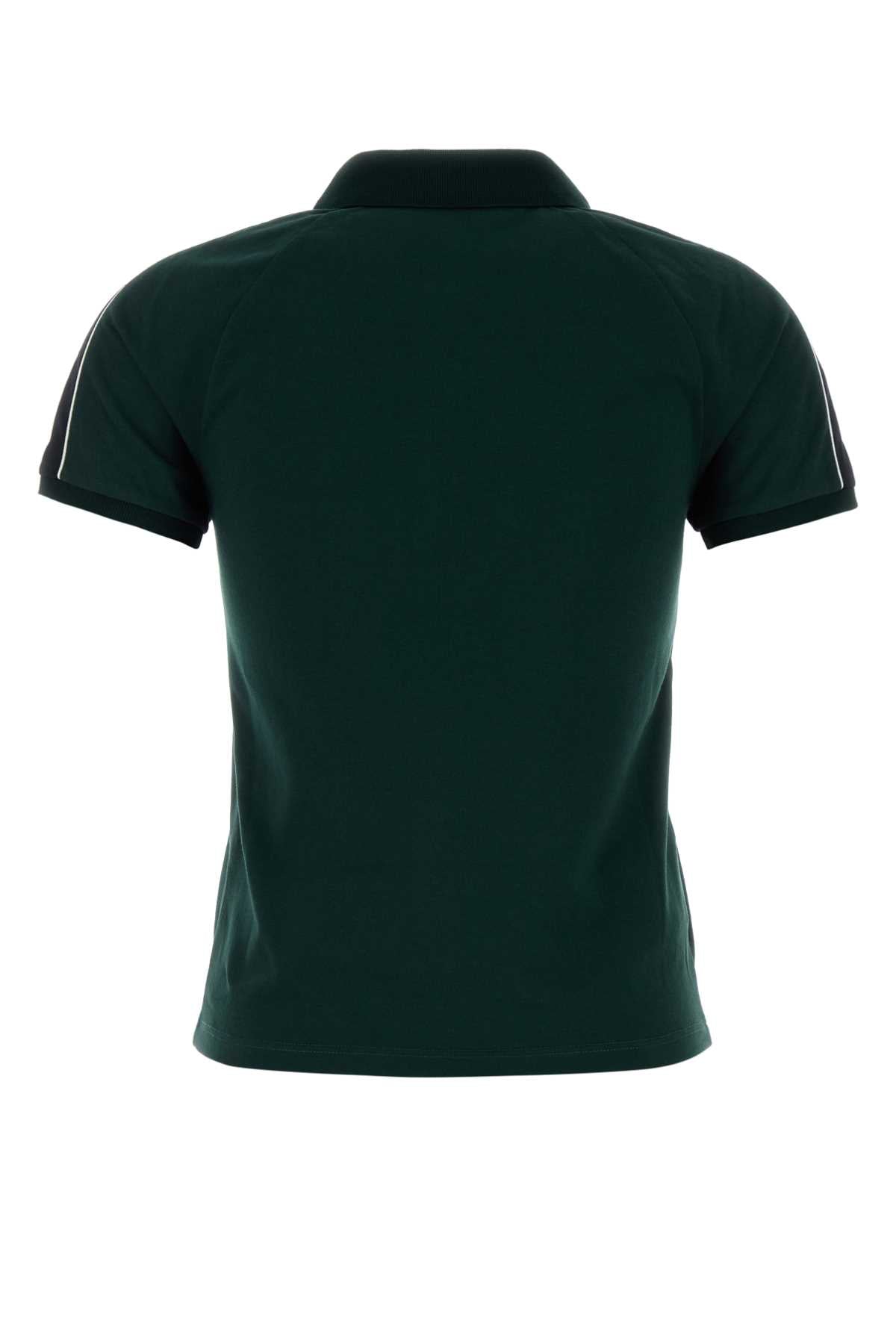 Miu Miu Women Bottle Green Cotton Polo Shirt MIU MIU