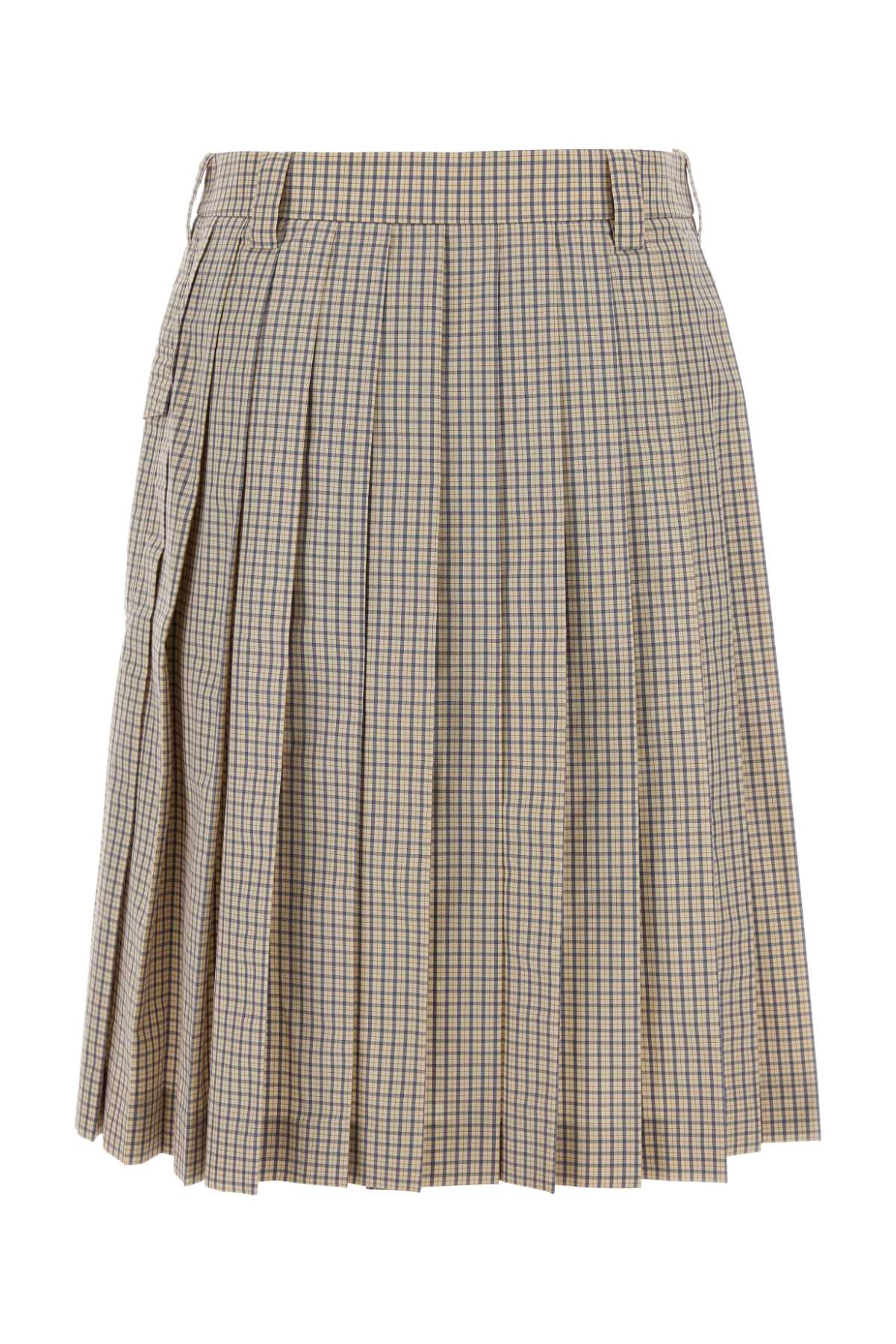 Miu Miu Women Embroidered Nylon Blend Skirt MIU MIU