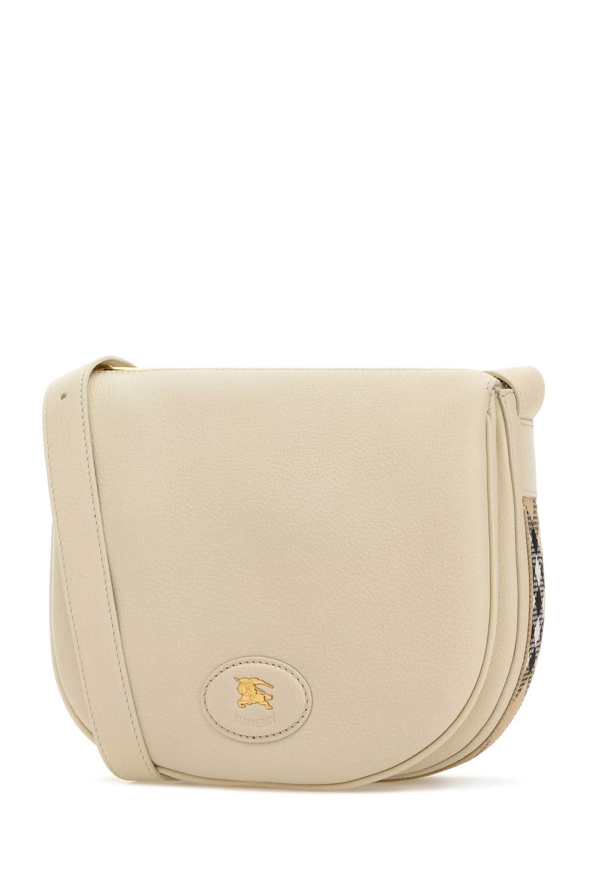 Burberry Women Ivory Leather Tavistock Crossbody Bag BURBERRY