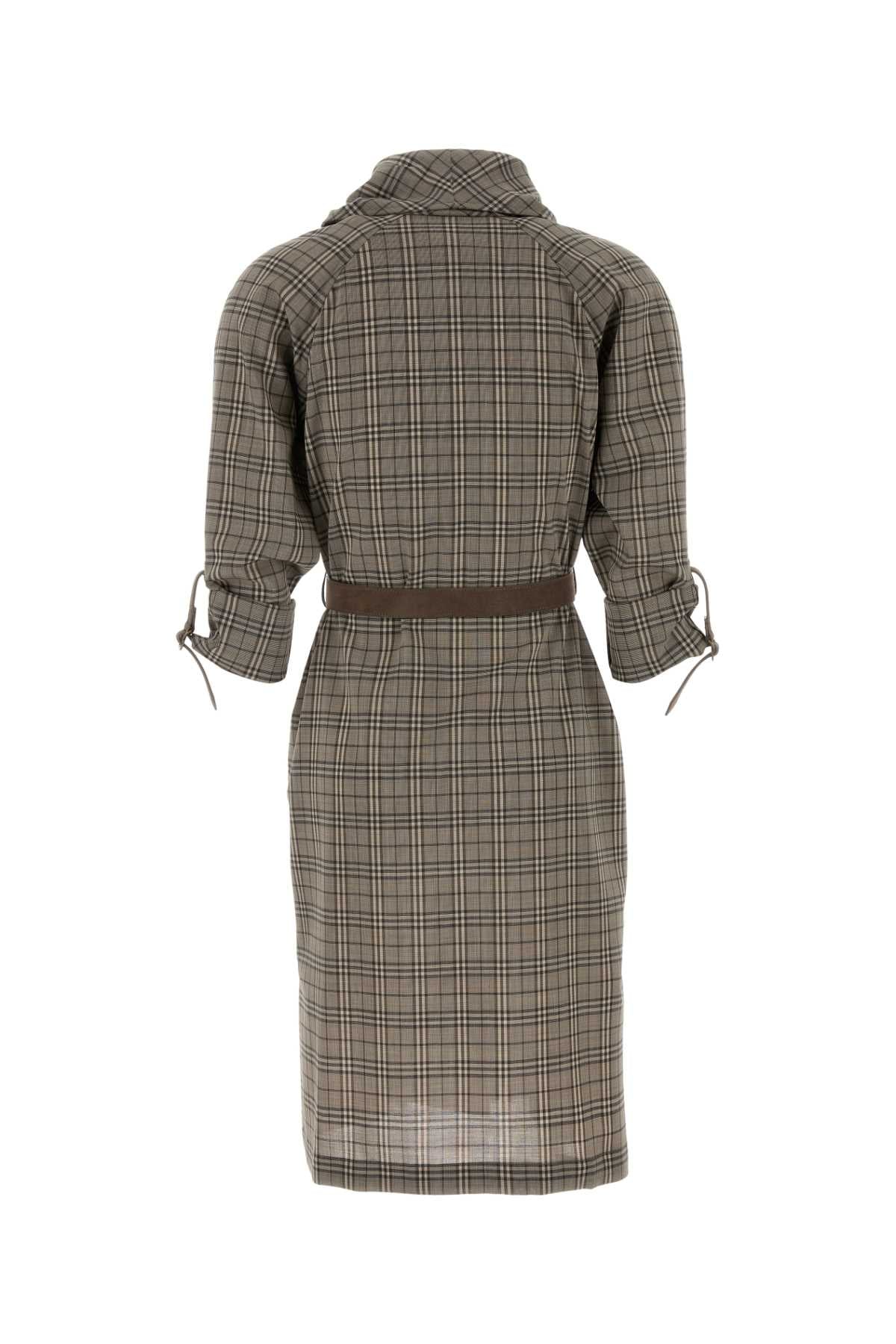 Burberry Women Embroidered Stretch Wool Dress
