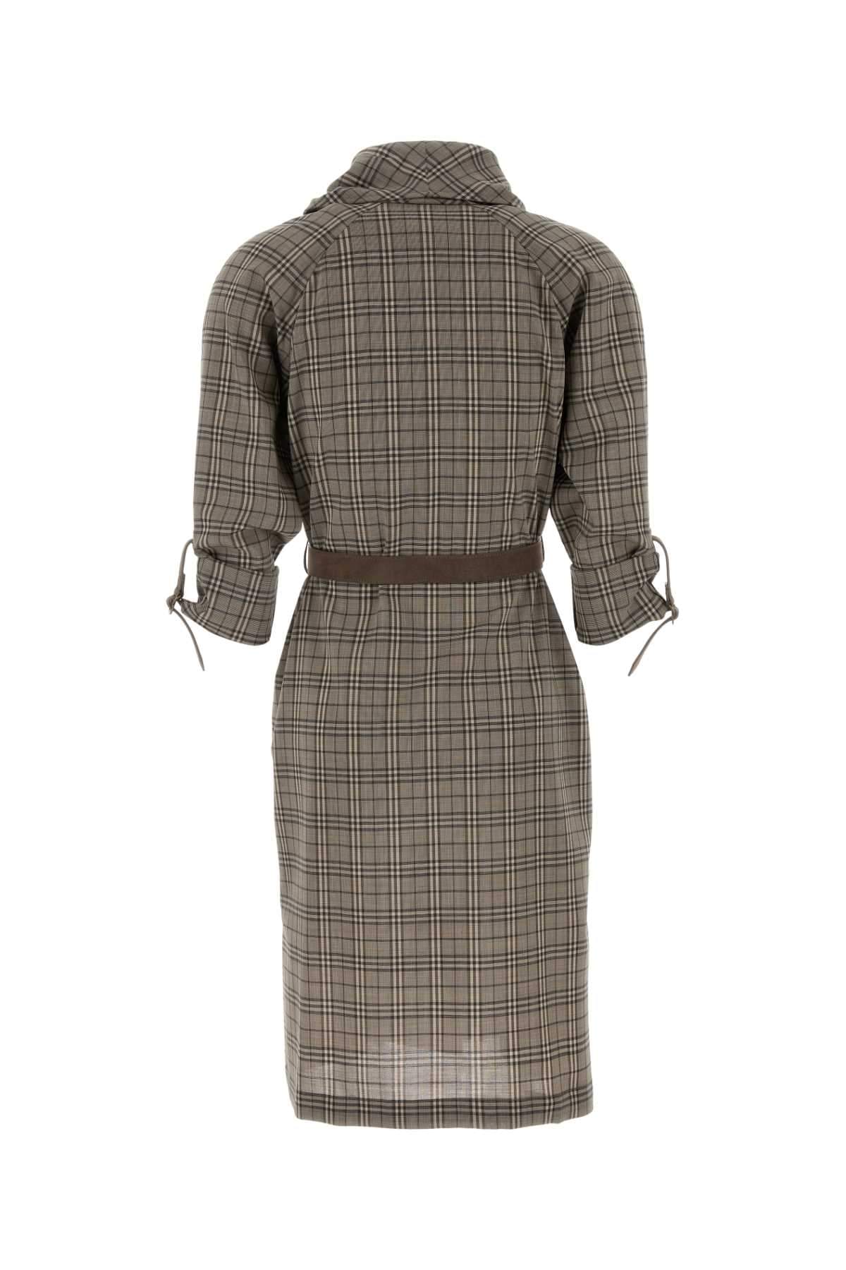 Burberry Women Embroidered Stretch Wool Dress