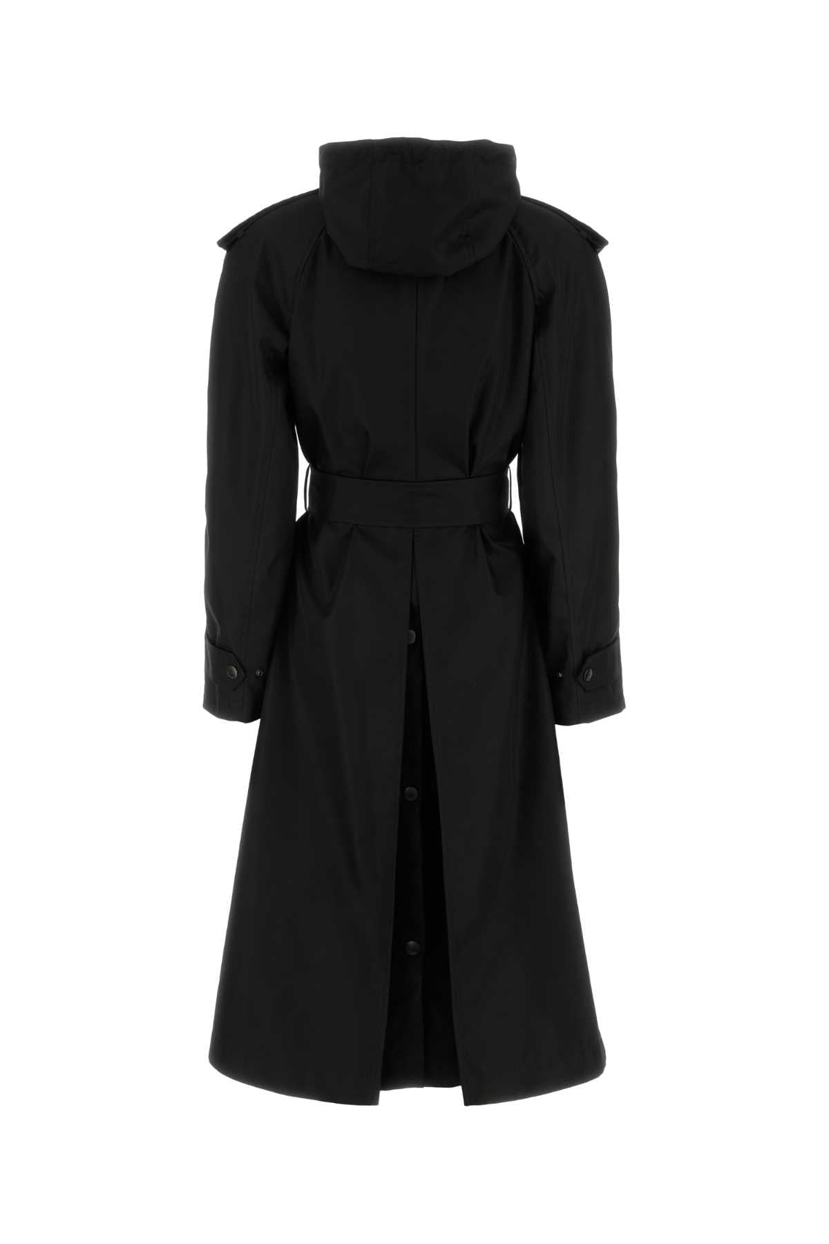 Burberry Women Black Nylon Trench Coat BURBERRY