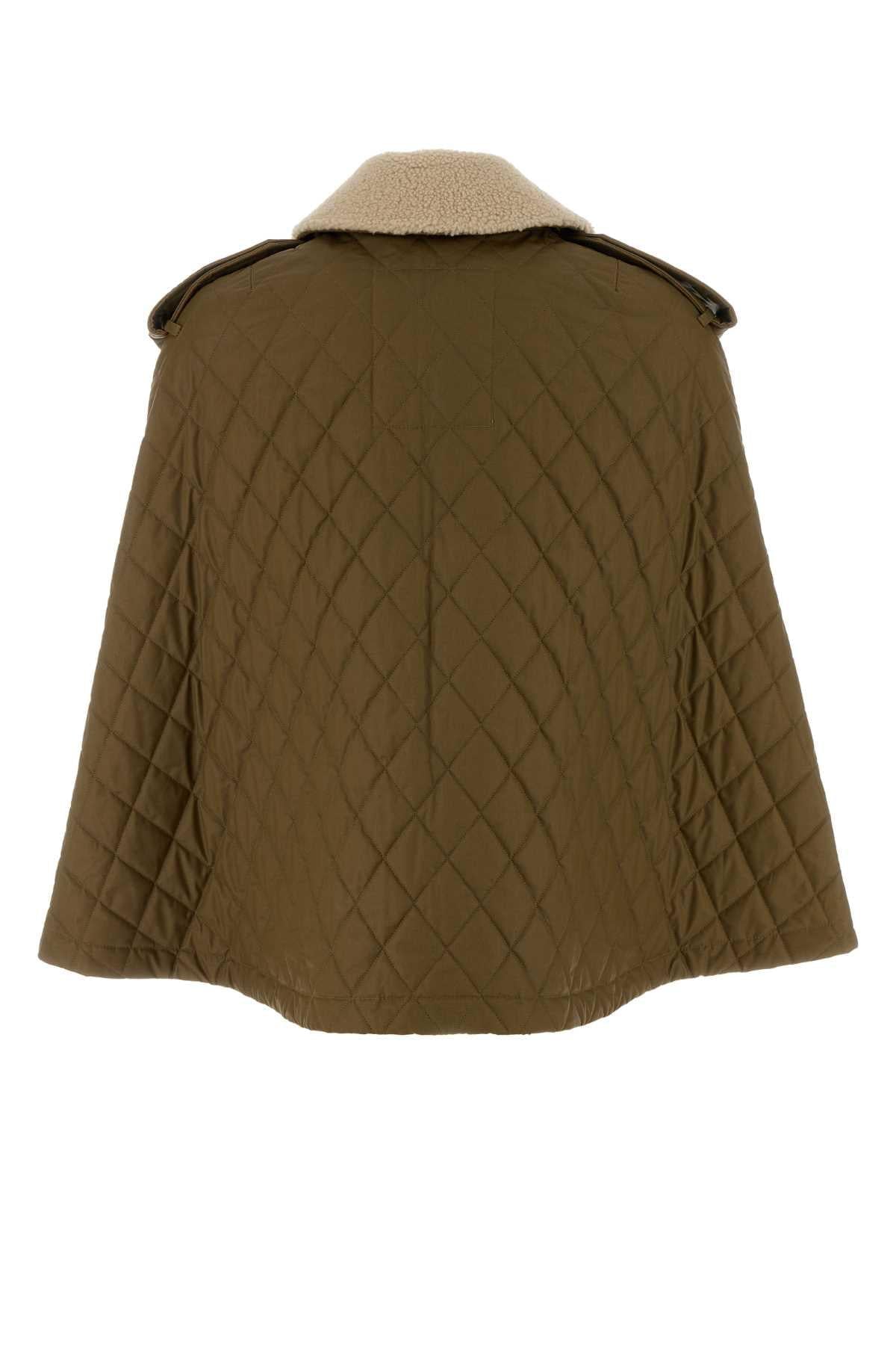 Burberry Women Khaki Cotton Cape BURBERRY