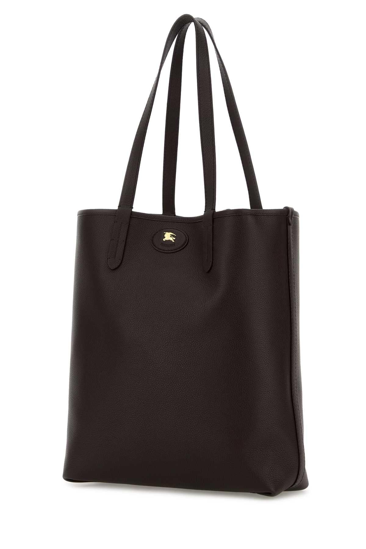 Burberry Men Dark Brown Leather Bloomsbury Shopping Bag BURBERRY