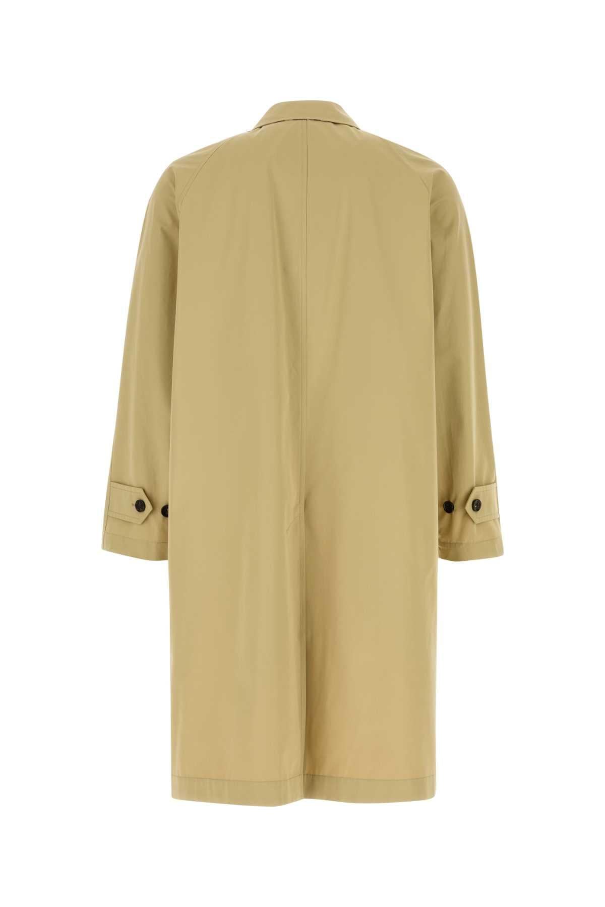 Burberry Men Beige Cotton Overcoat BURBERRY