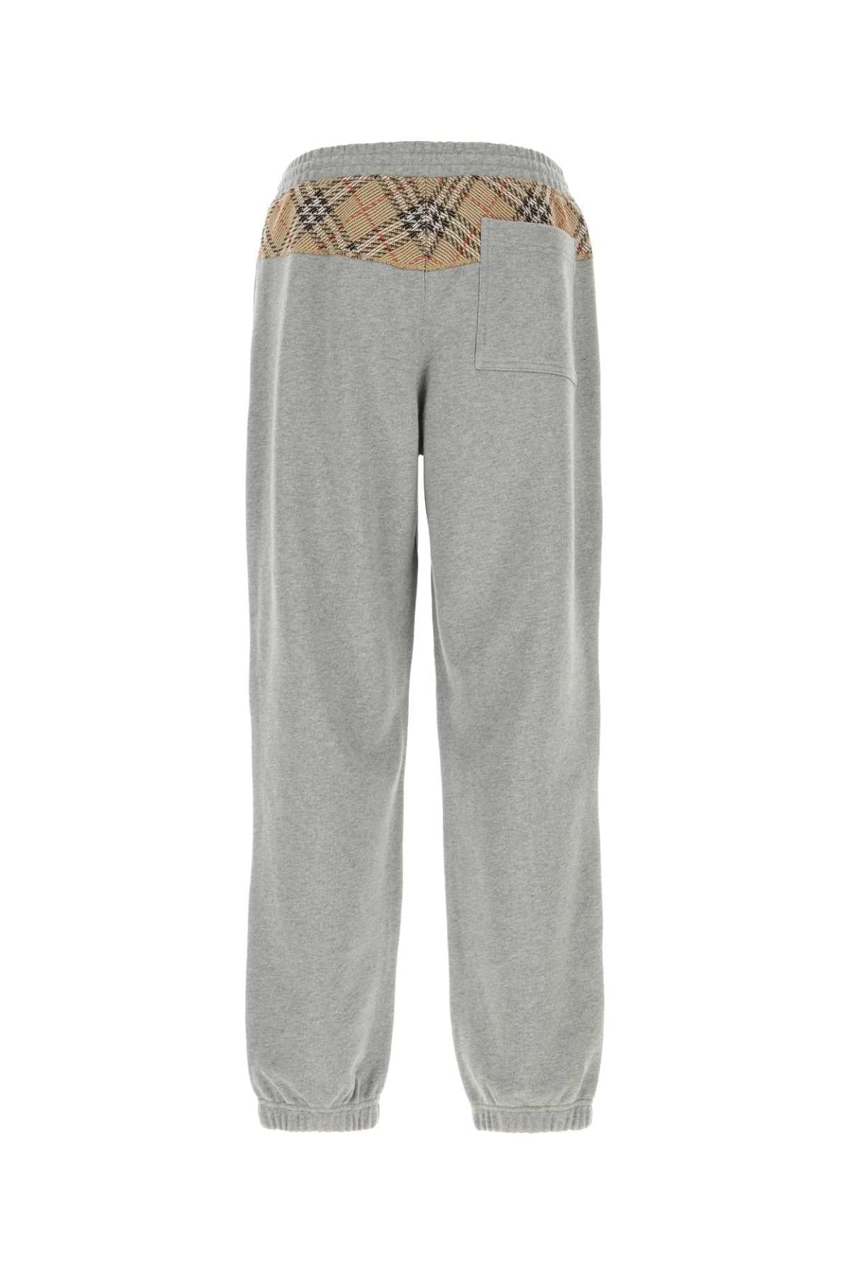 Burberry Men Grey Cotton Joggers BURBERRY