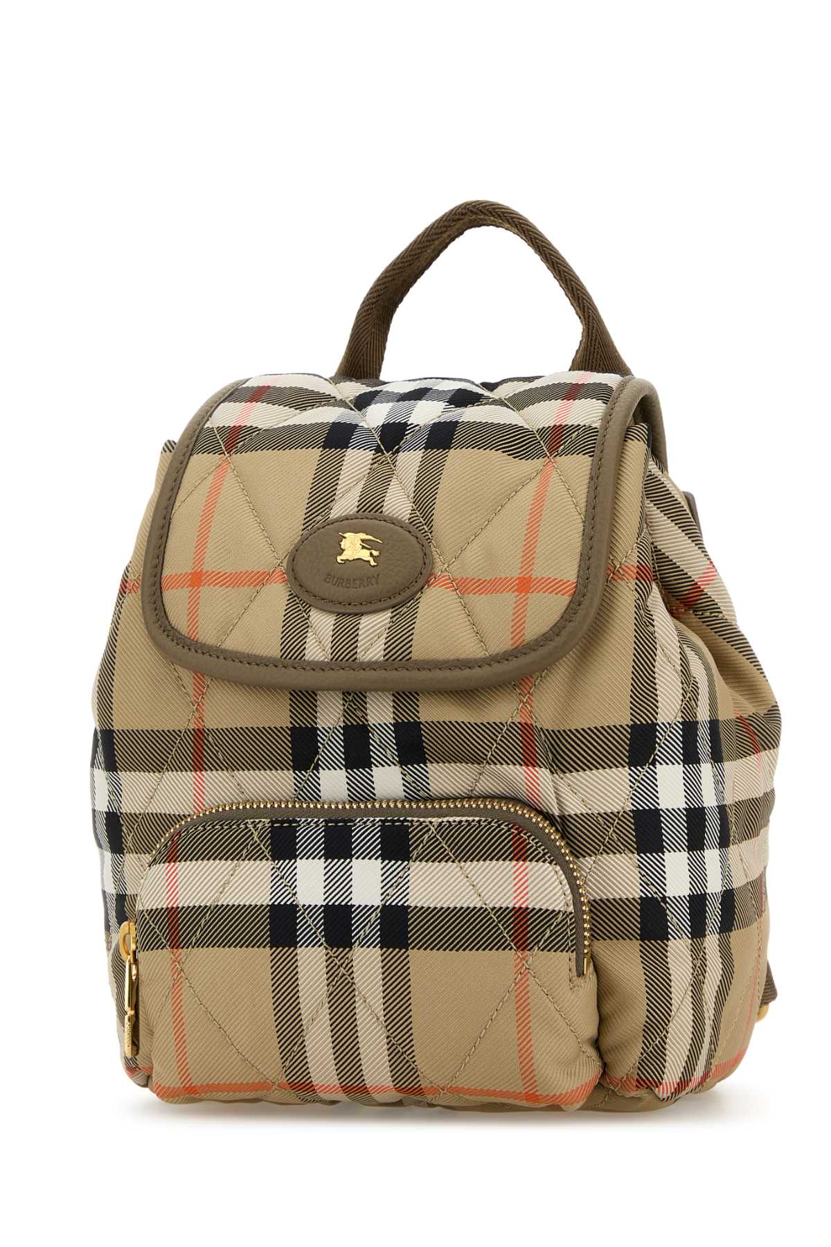 Burberry Women Embroidered Canvas Mini Horseshoe Backpack BURBERRY