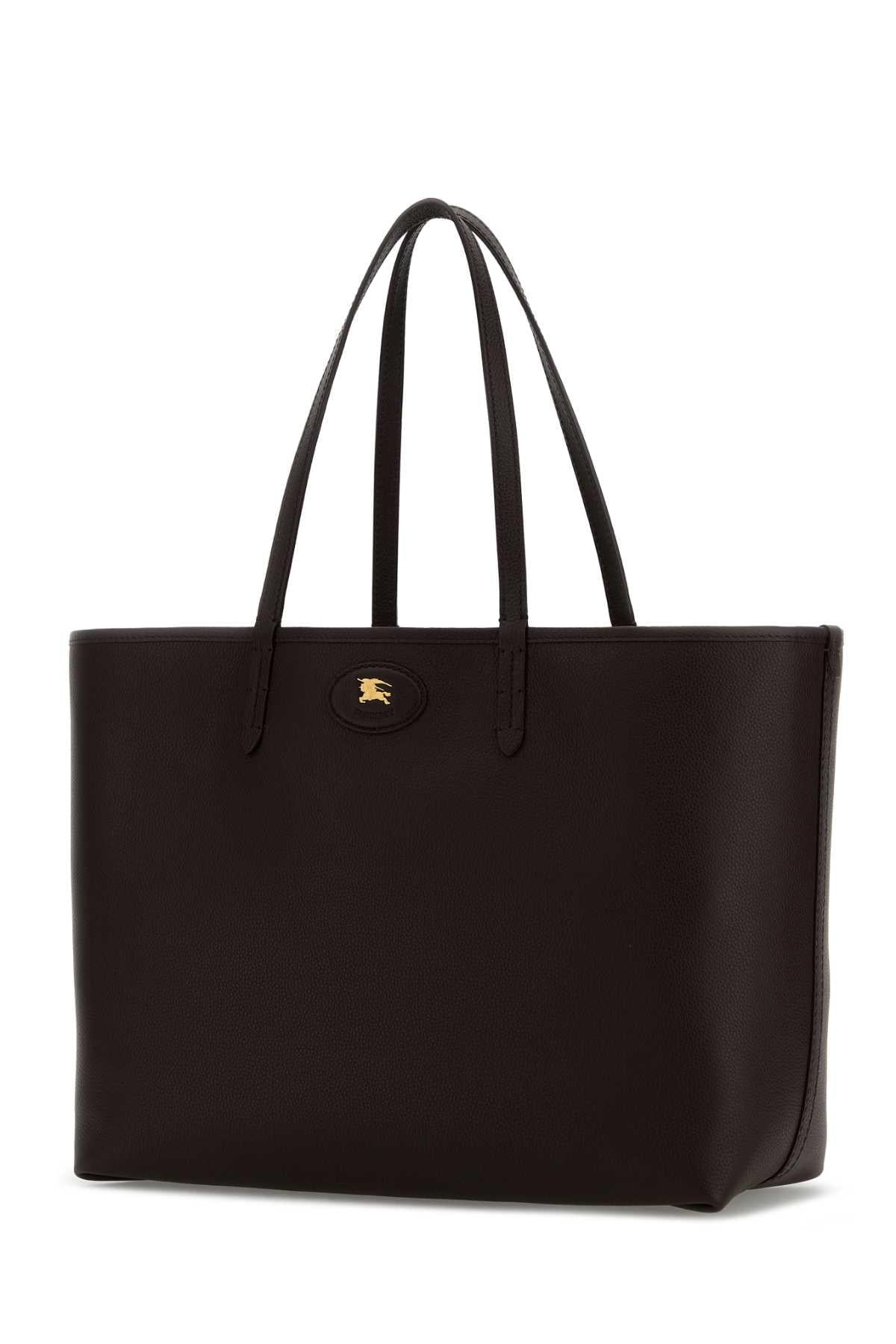 Burberry Women Dark Brown Leather Reversibile Bag BURBERRY
