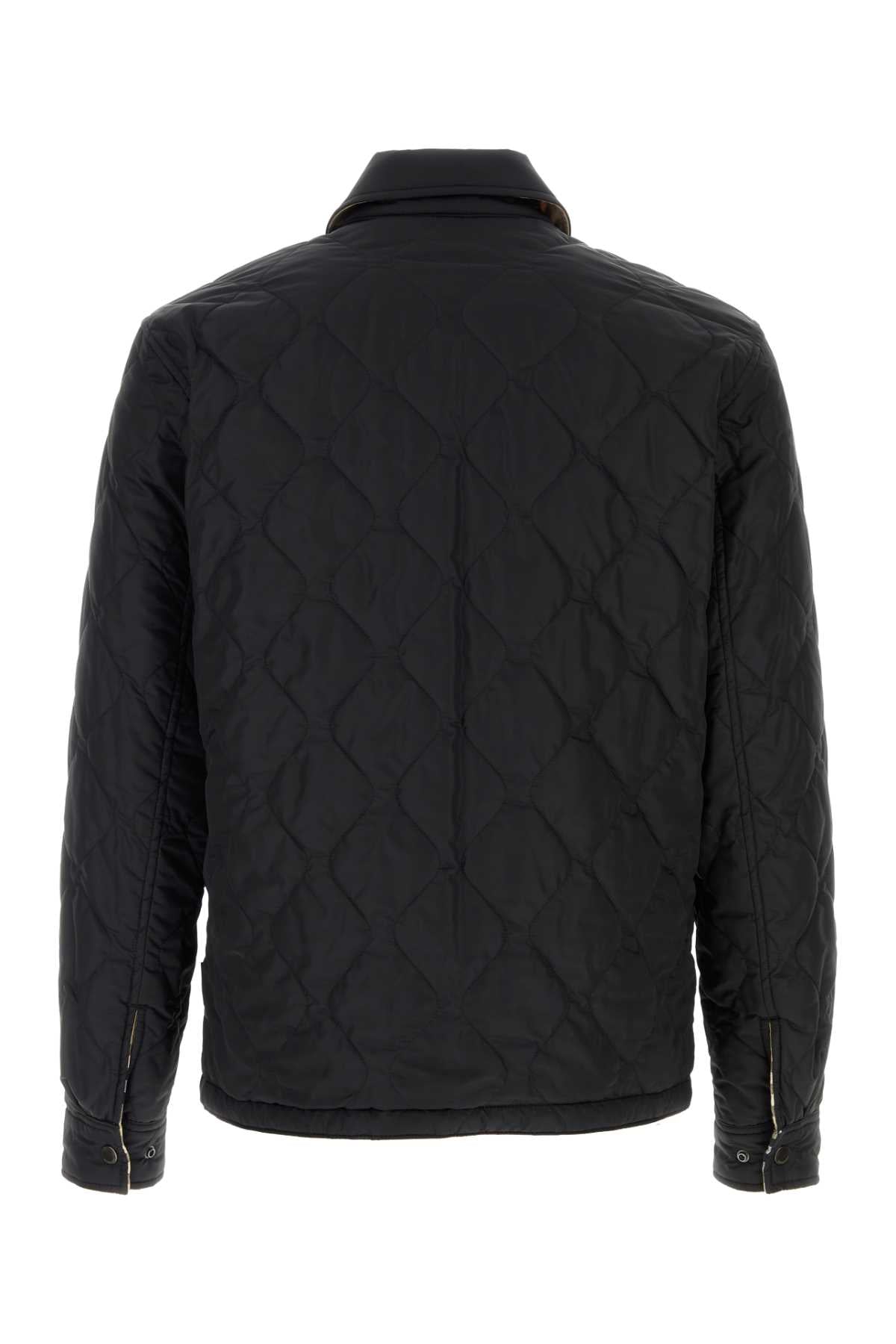 Burberry Men Black Nylon Reversible Jacket BURBERRY