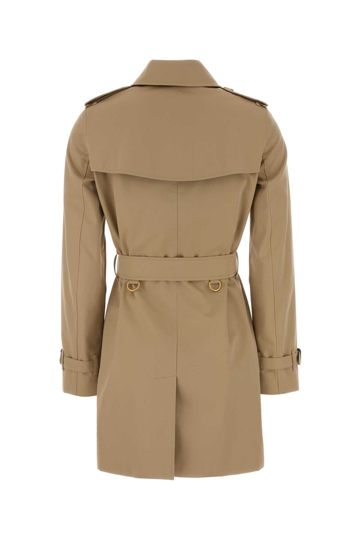 Burberry Women Beige Gabardine Heritage Kensington Trench Coat BURBERRY