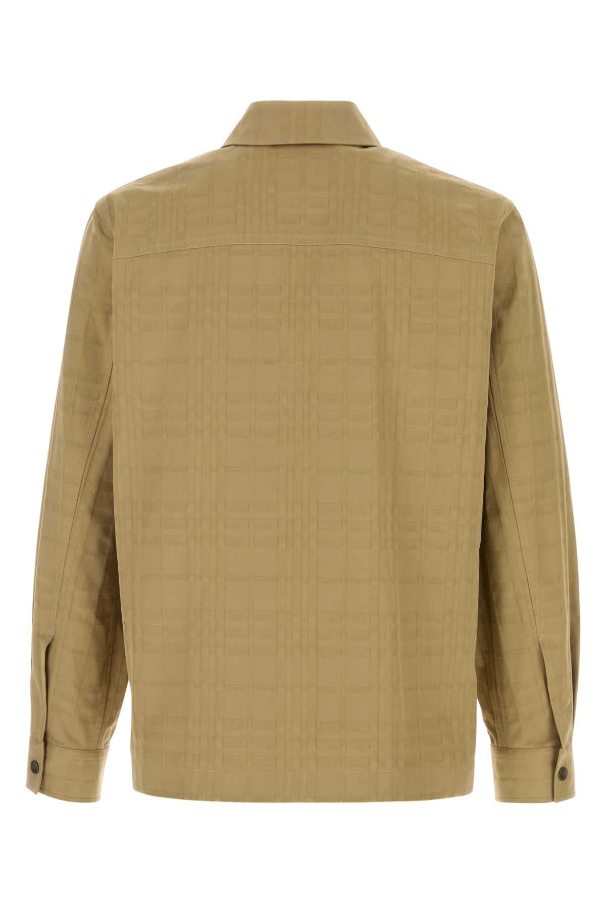 Burberry Men Beige Cotton Shirt BURBERRY
