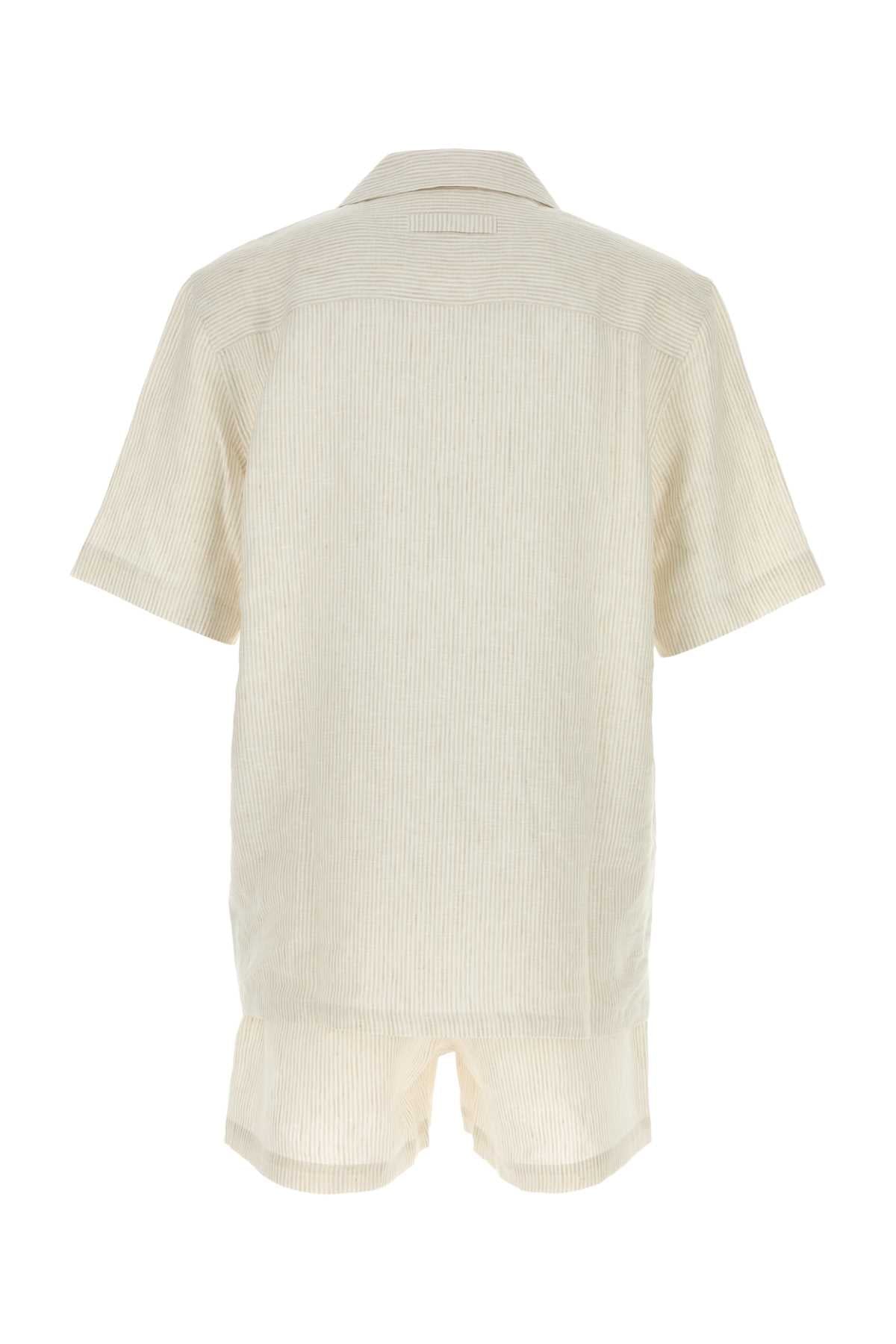 Zegna Men Embroidered Linen Pyjama ZEGNA