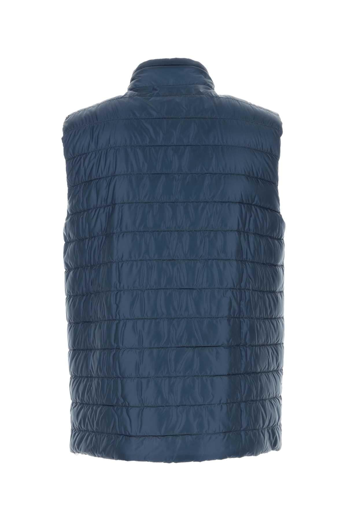Herno Men Blue Nylon Reversible Down Jacket HERNO