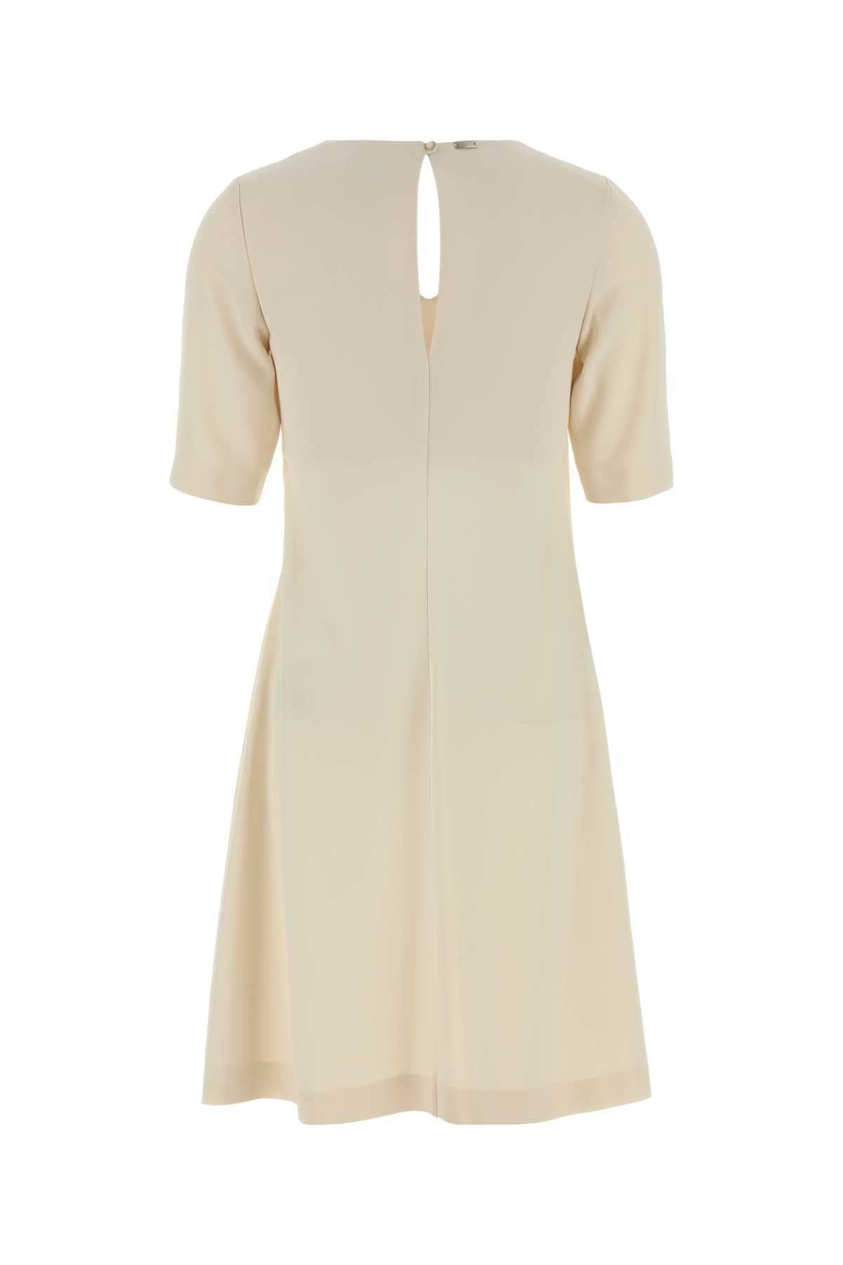 Herno Women Ivory Stretch Crepe Dress HERNO