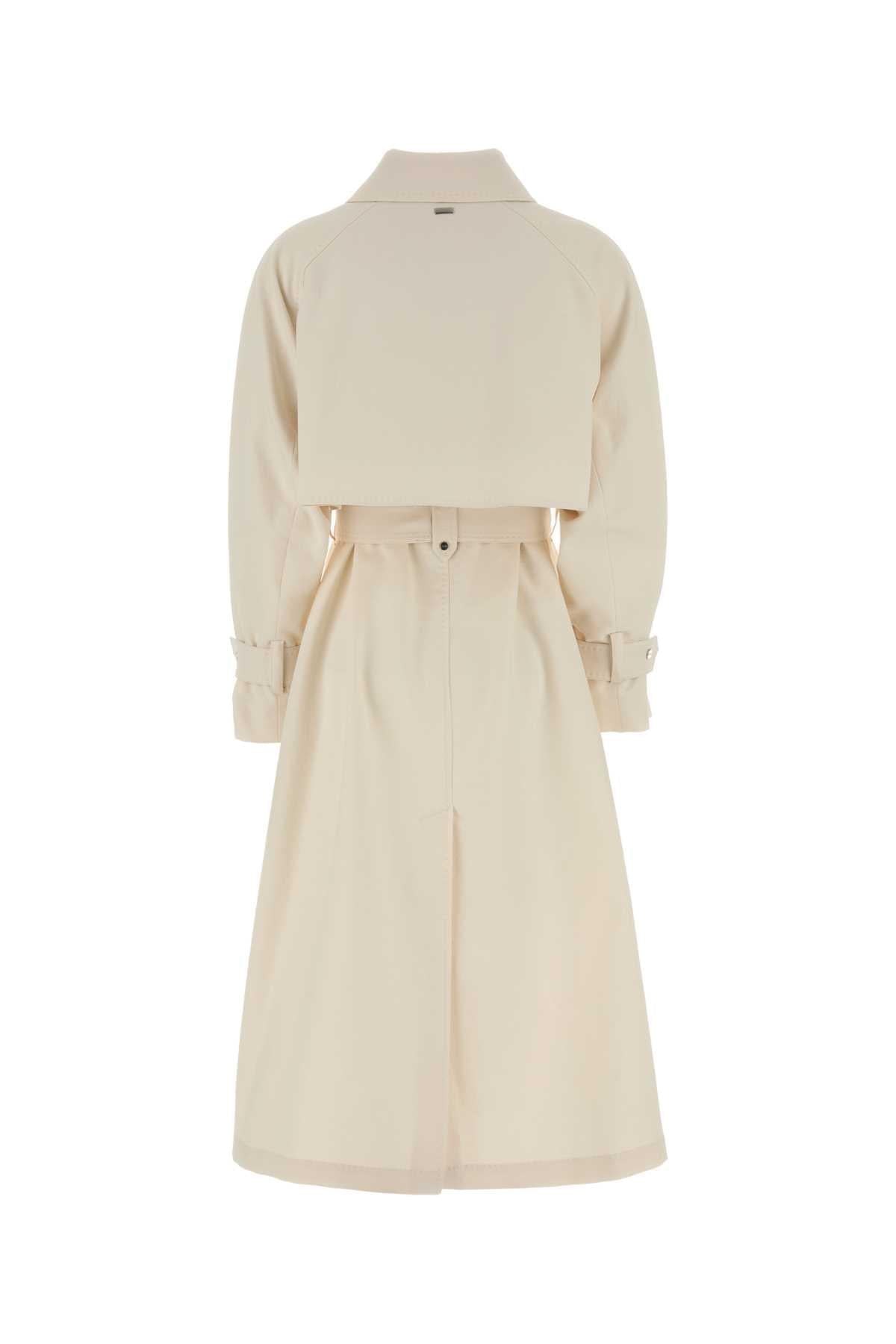 Herno Women Ivory Jersey Trench Coat HERNO