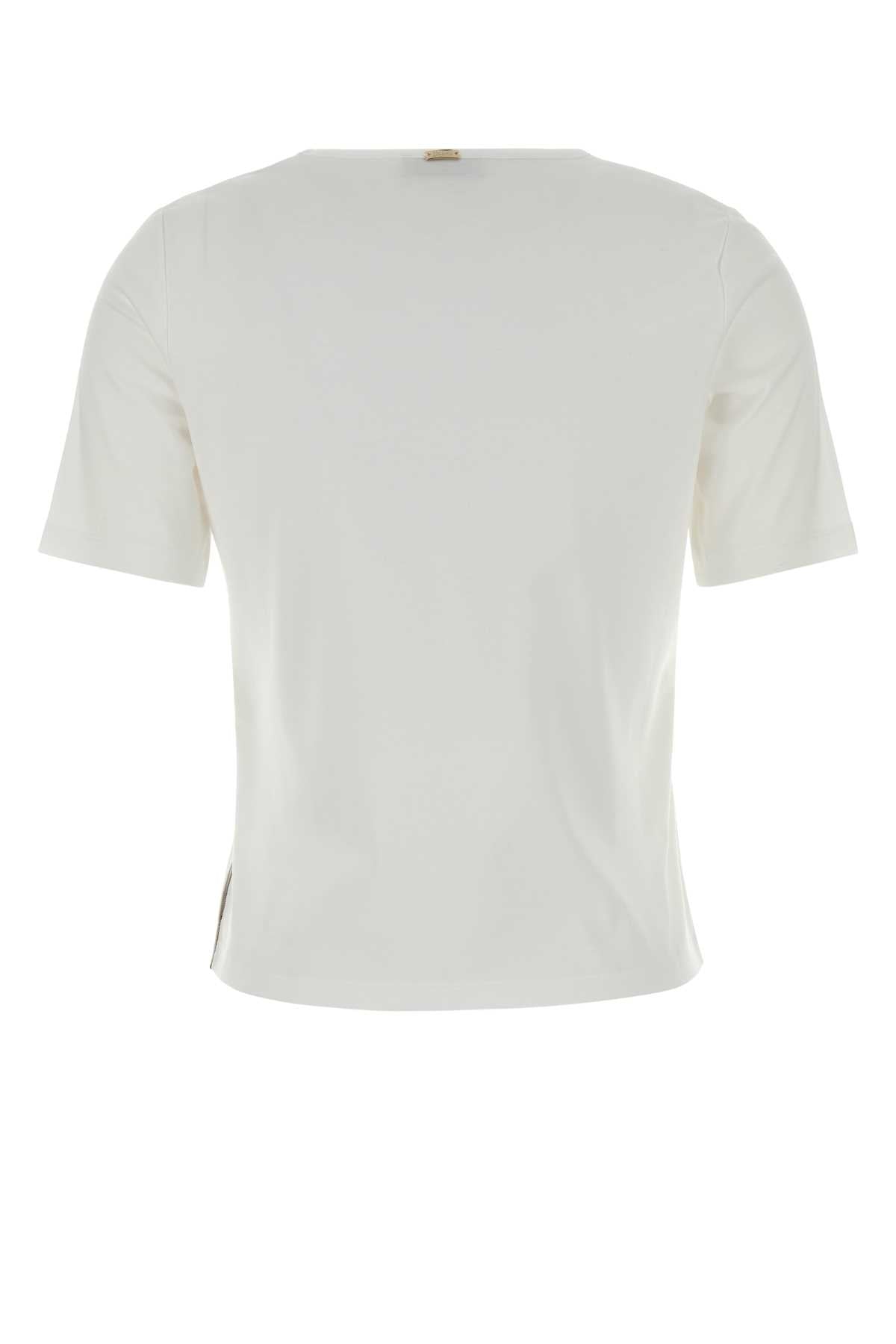 Herno Women White Cotton T-Shirt HERNO