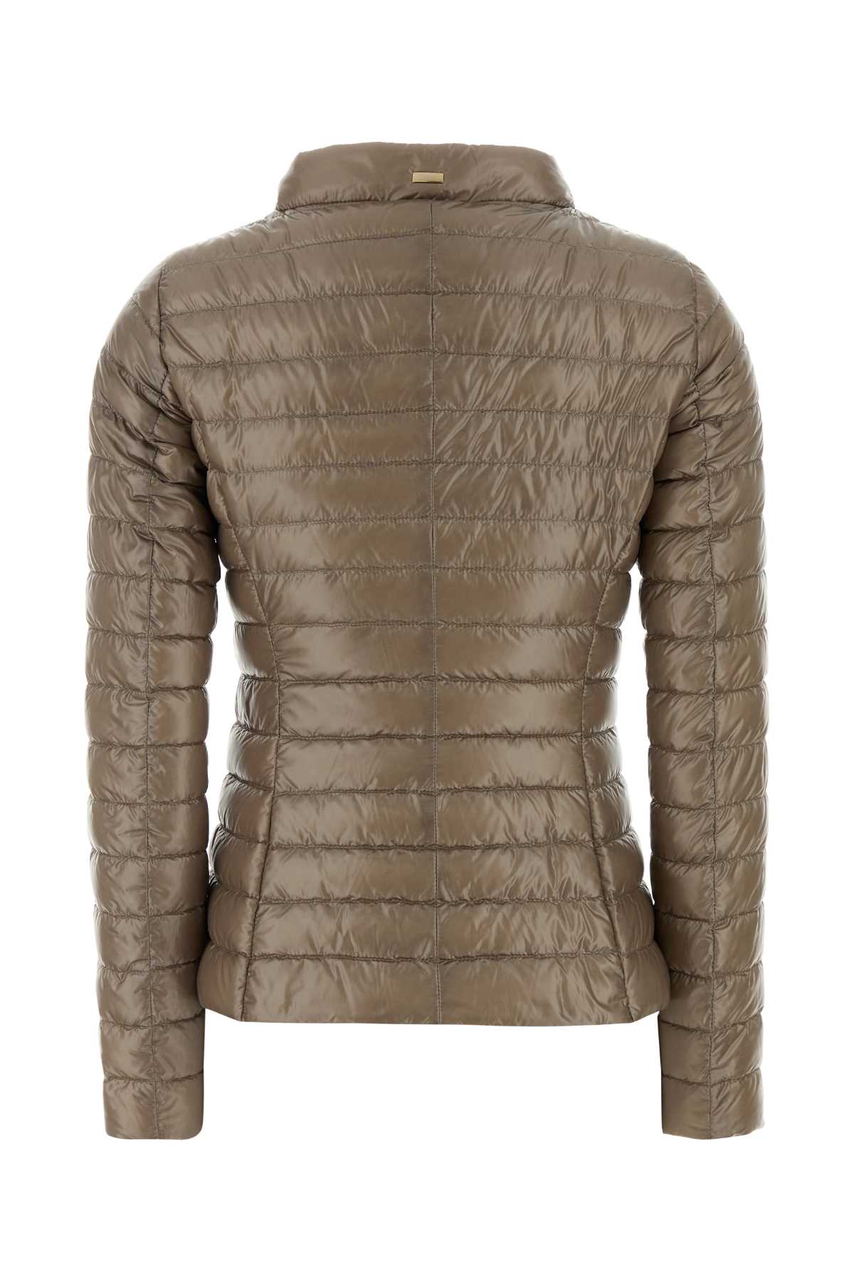 Herno Women Dove Grey Nylon Down Jacket HERNO