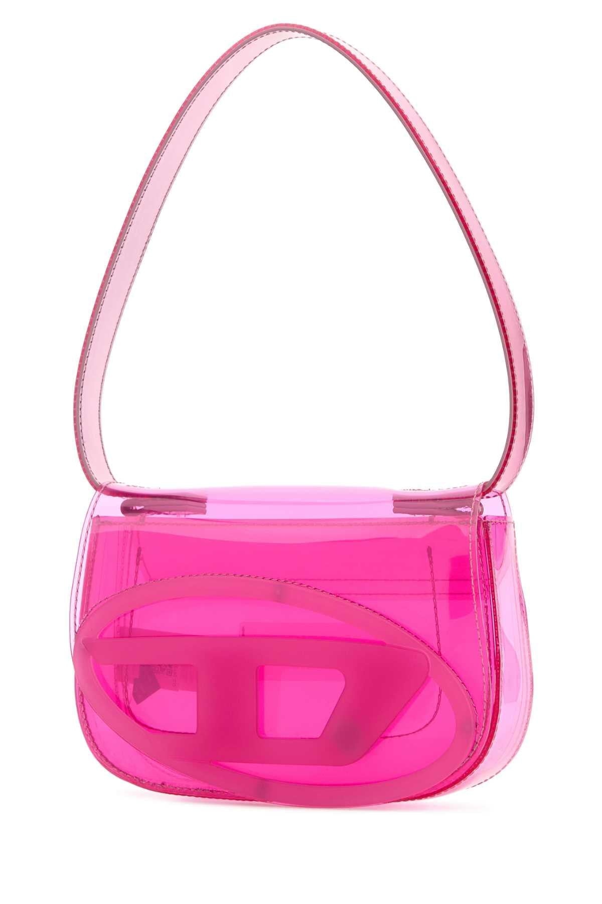 Diesel Women Fuchsia Rubber 1Dr Shoulder Bag DIESEL