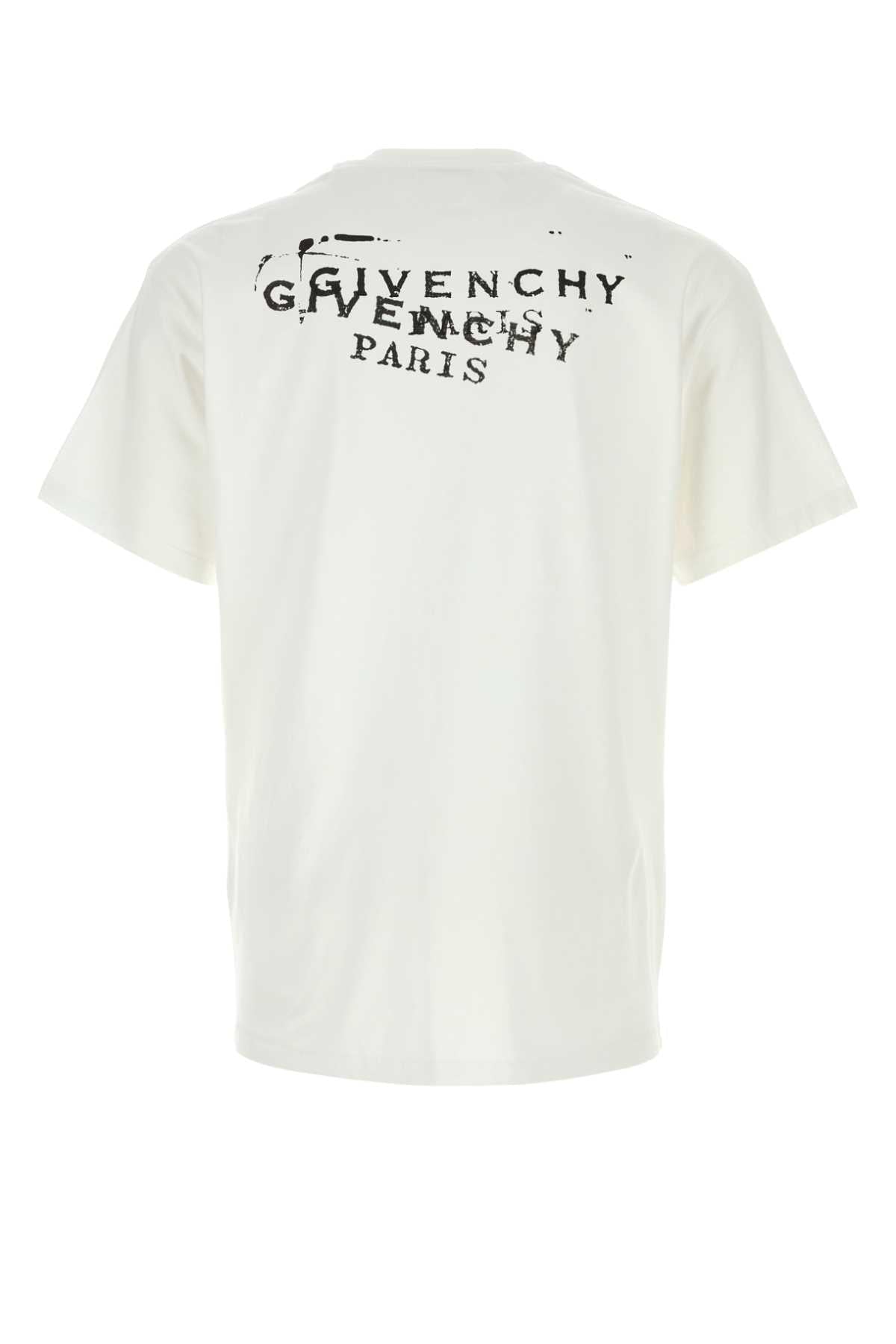 Givenchy Men White Cotton T-Shirt GIVENCHY