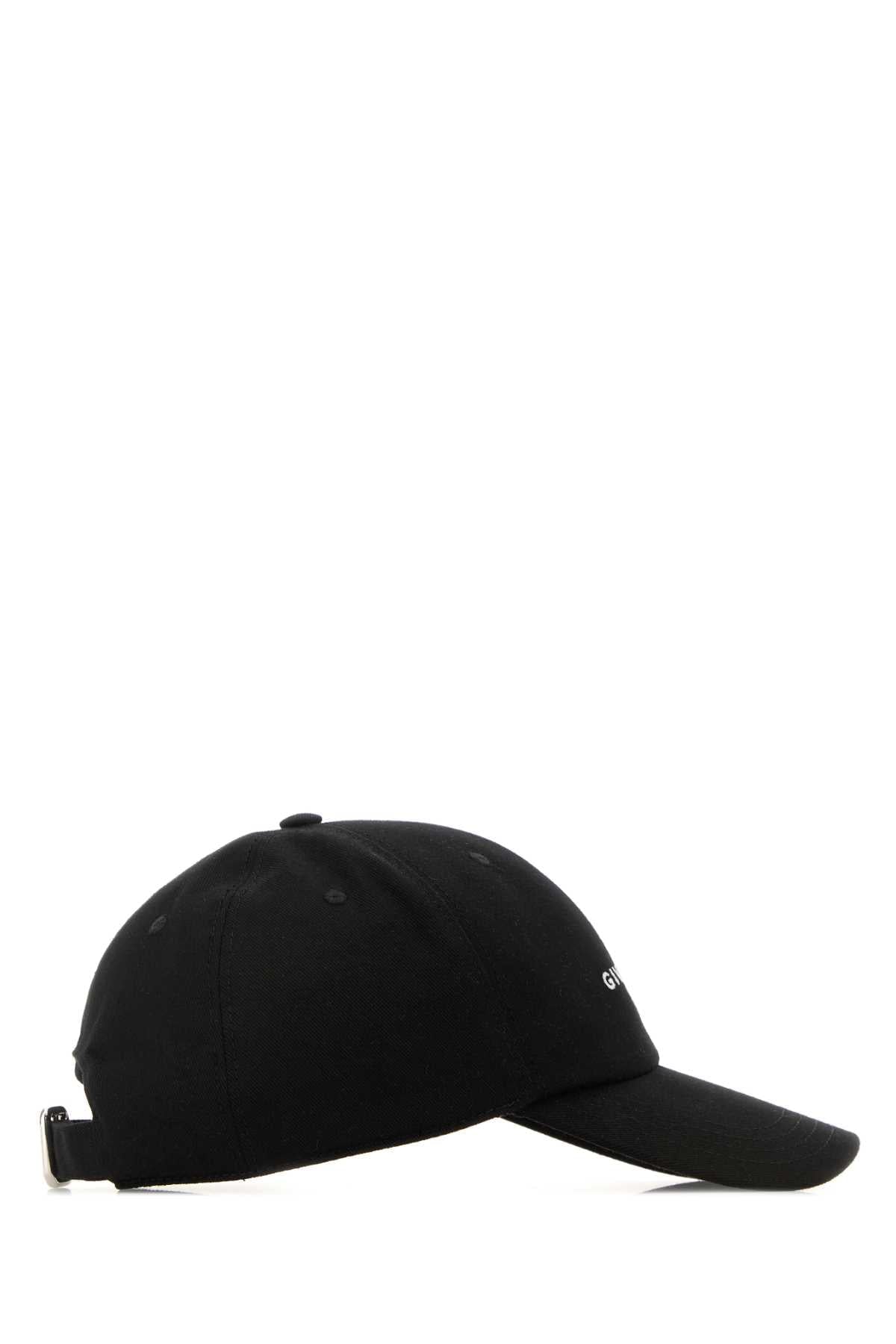 Givenchy Men Black Cotton Blend Baseball Cap GIVENCHY